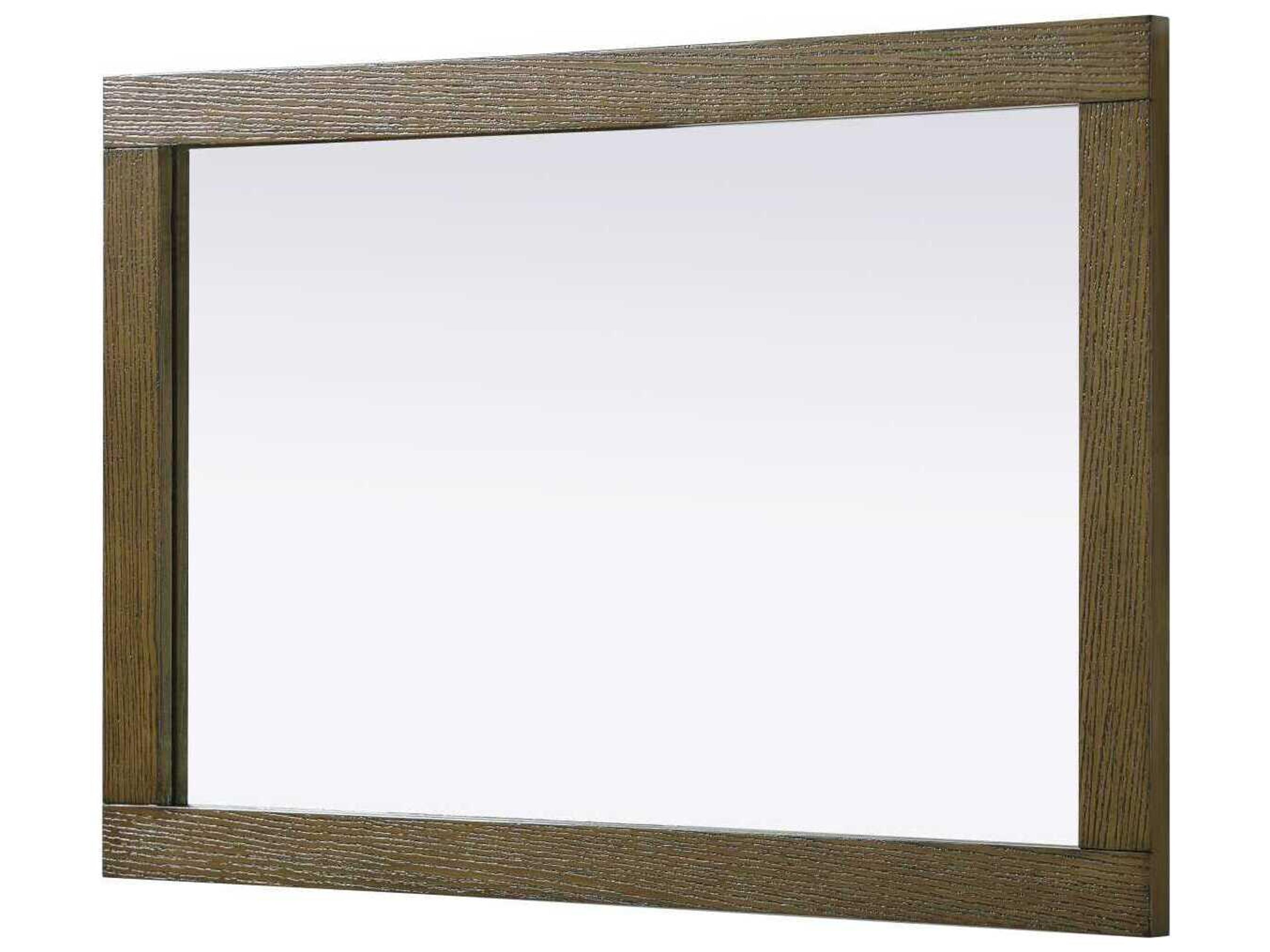 Elegant Lighting Norah Hazel Oak Rectangular Wall Mirror