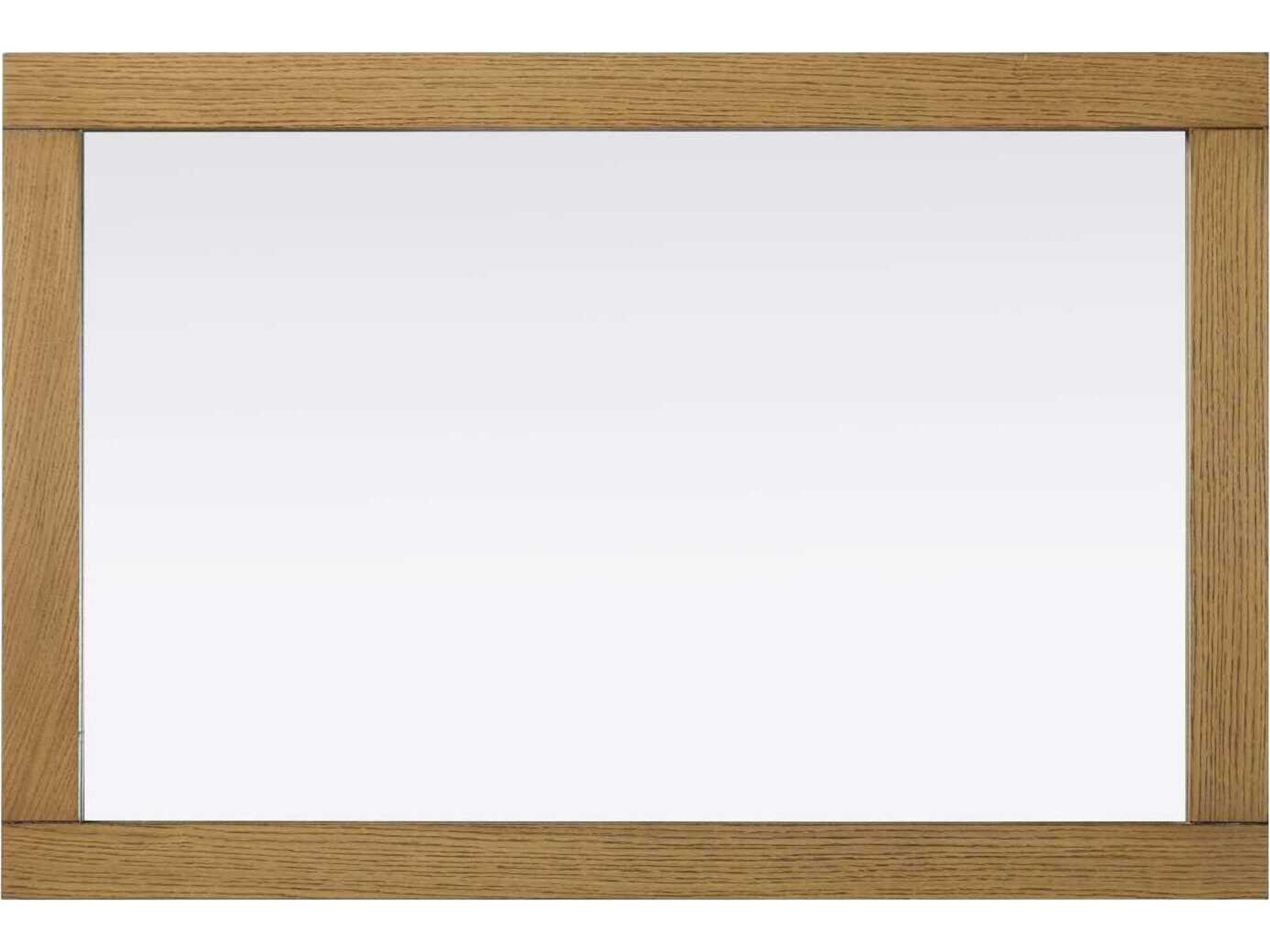 Elegant Lighting Norah Honey Teak Rectangular Wall Mirror