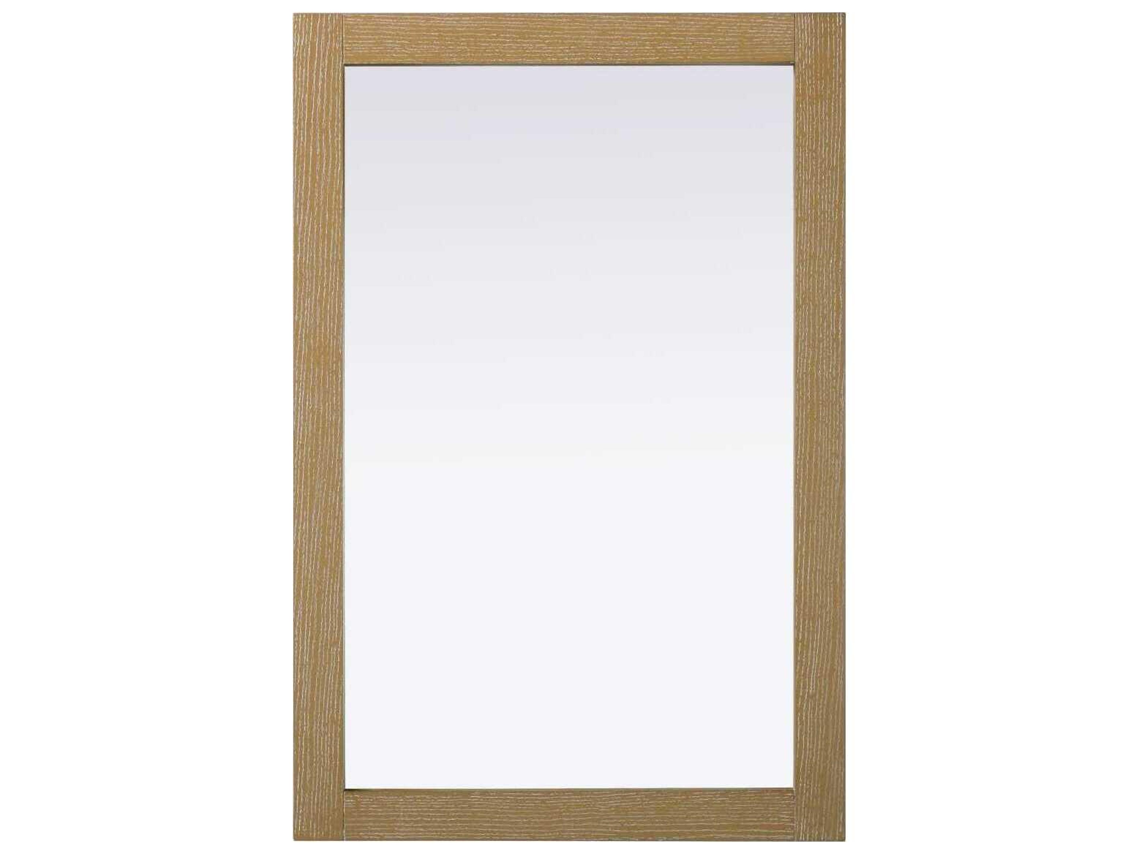 Norah Linen Oak Rectangular Wall Mirror