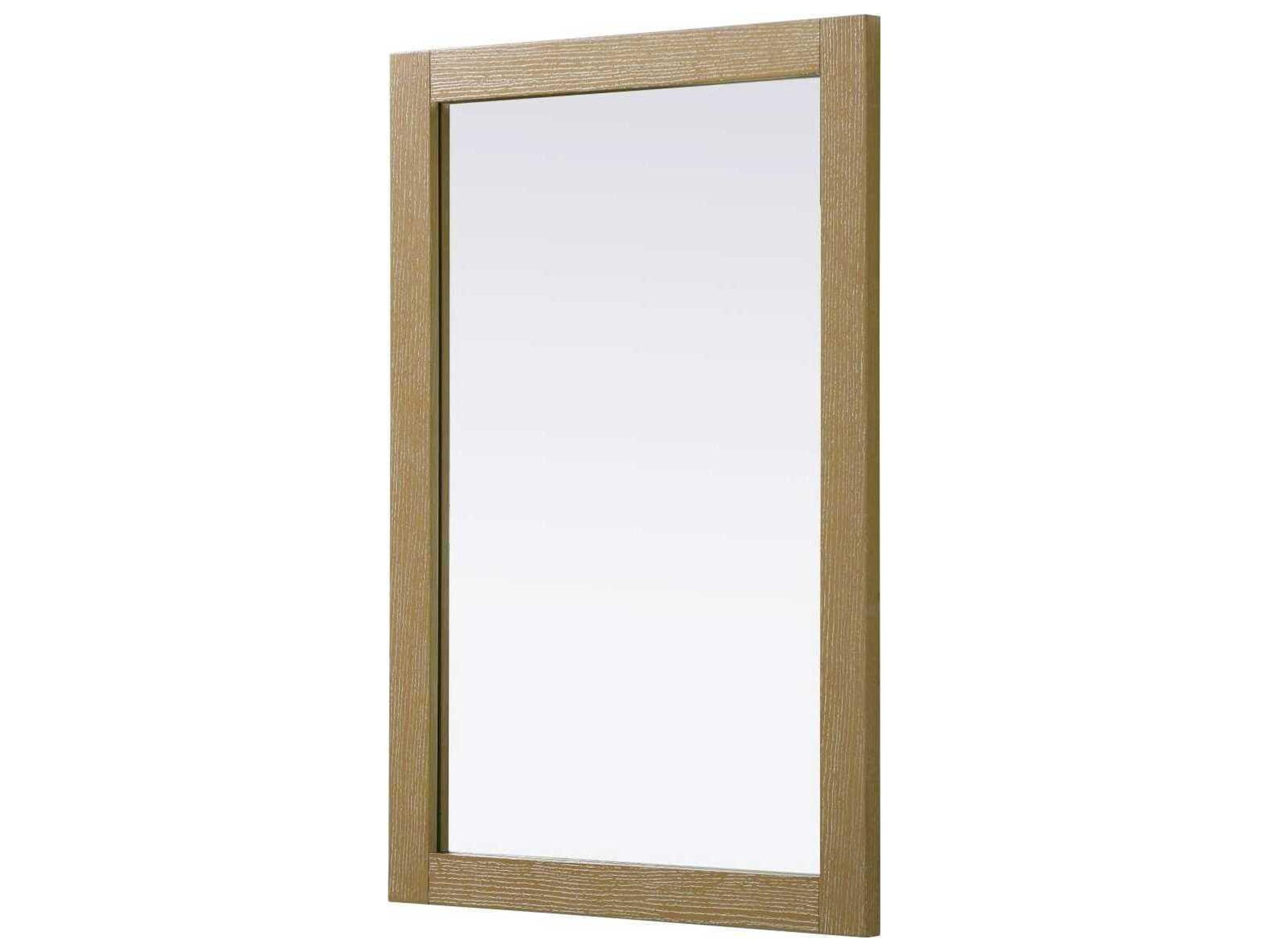 Elegant Lighting Norah Linen Oak Rectangular Wall Mirror