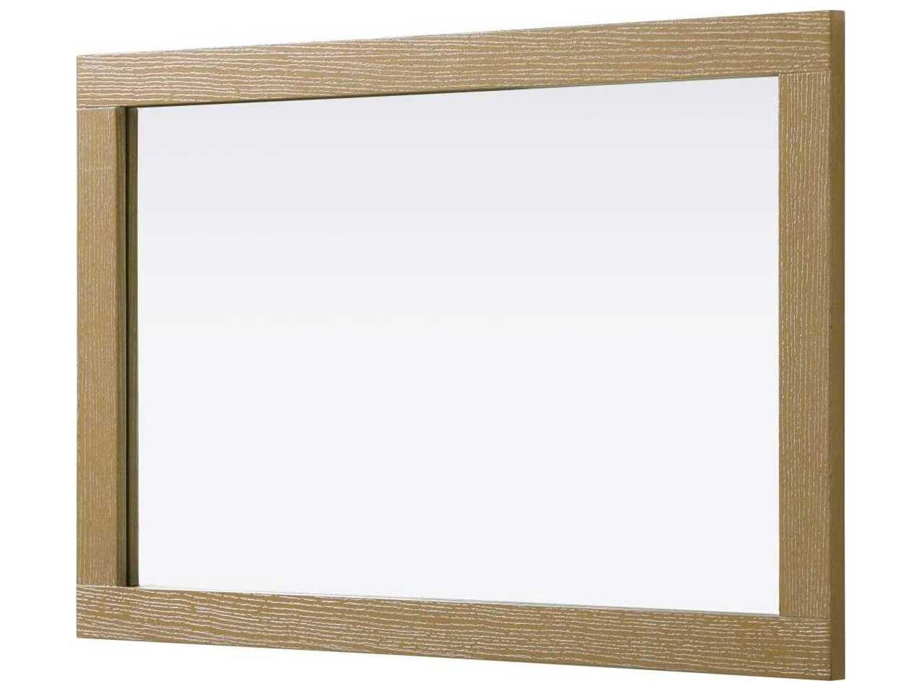 Elegant Lighting Norah Linen Oak Rectangular Wall Mirror