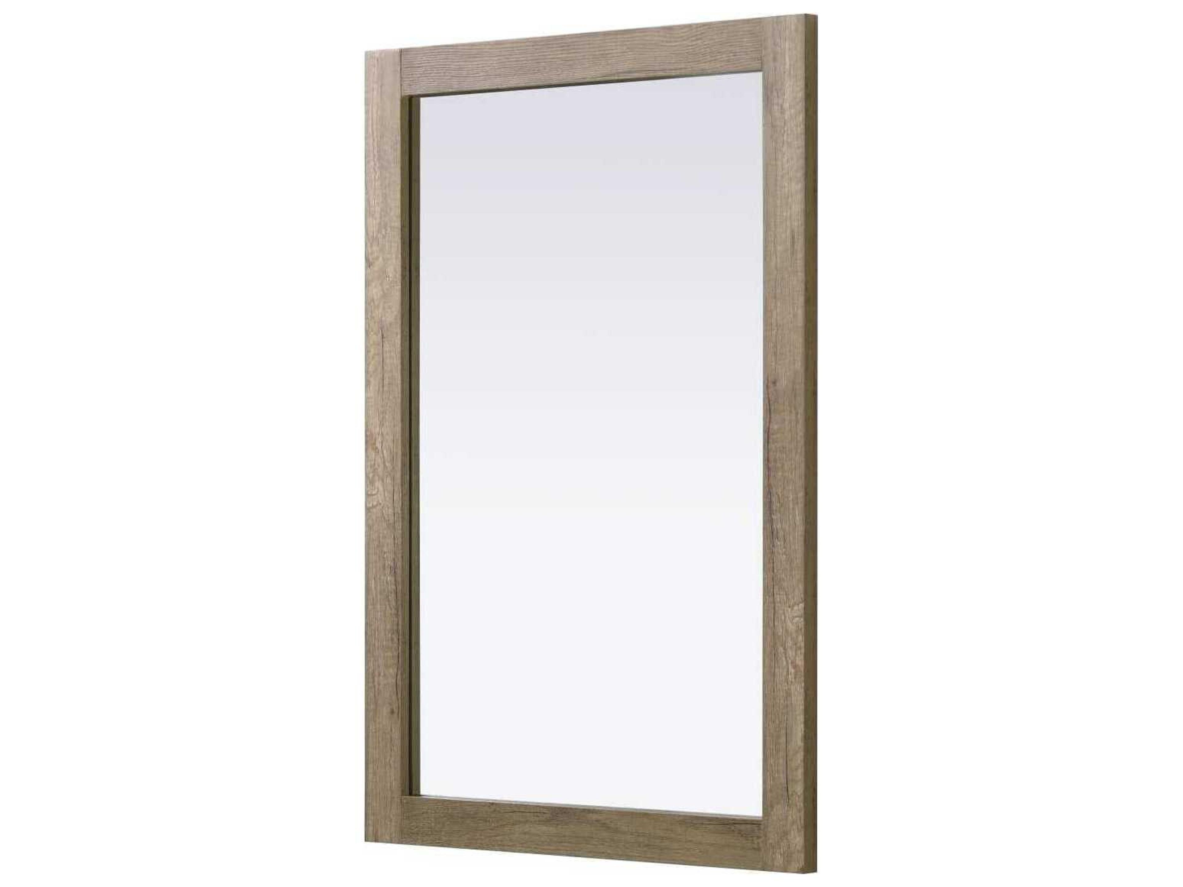 Elegant Lighting Norah Natural Oak Rectangular Wall Mirror