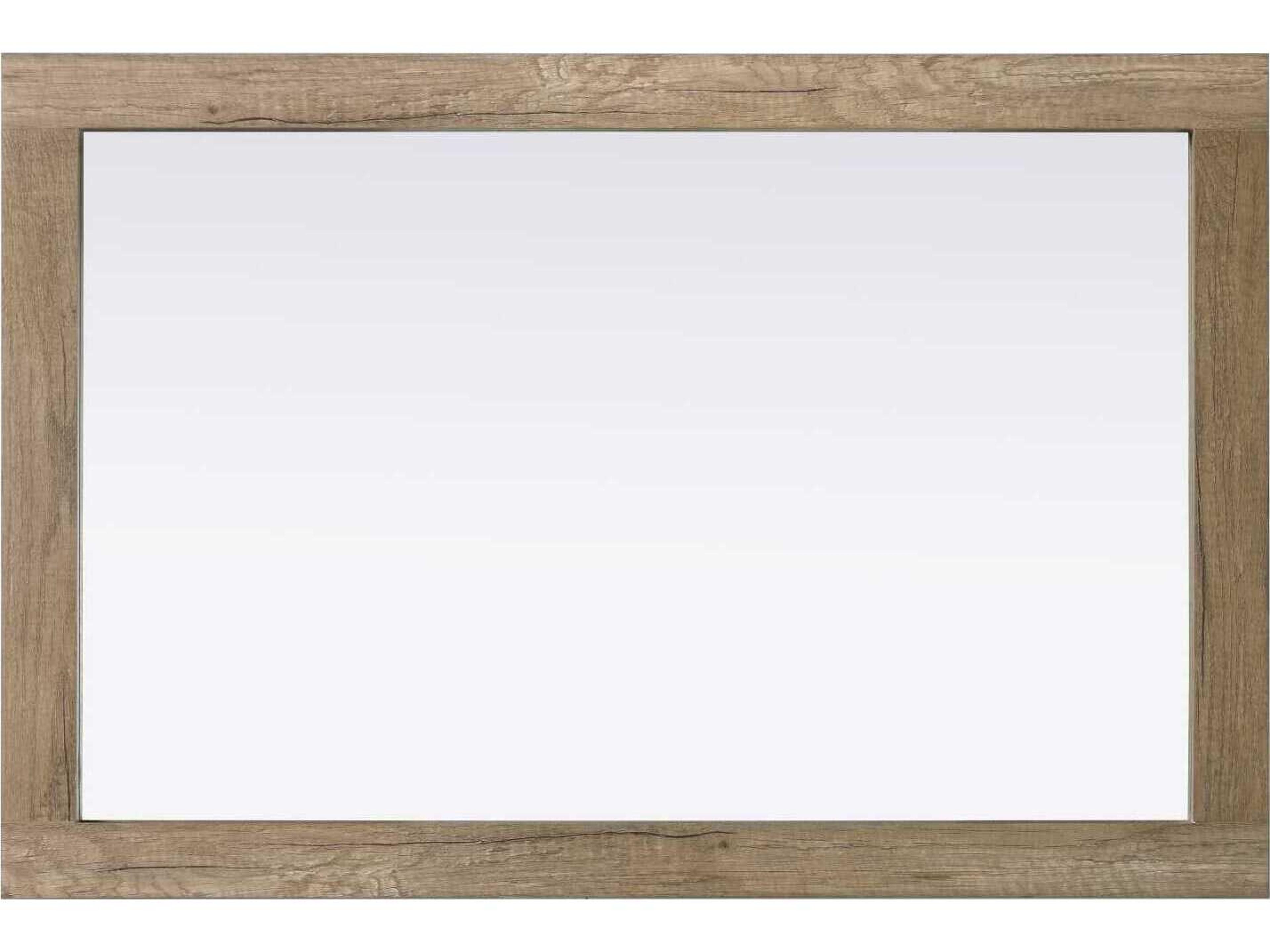 Elegant Lighting Norah Natural Oak Rectangular Wall Mirror