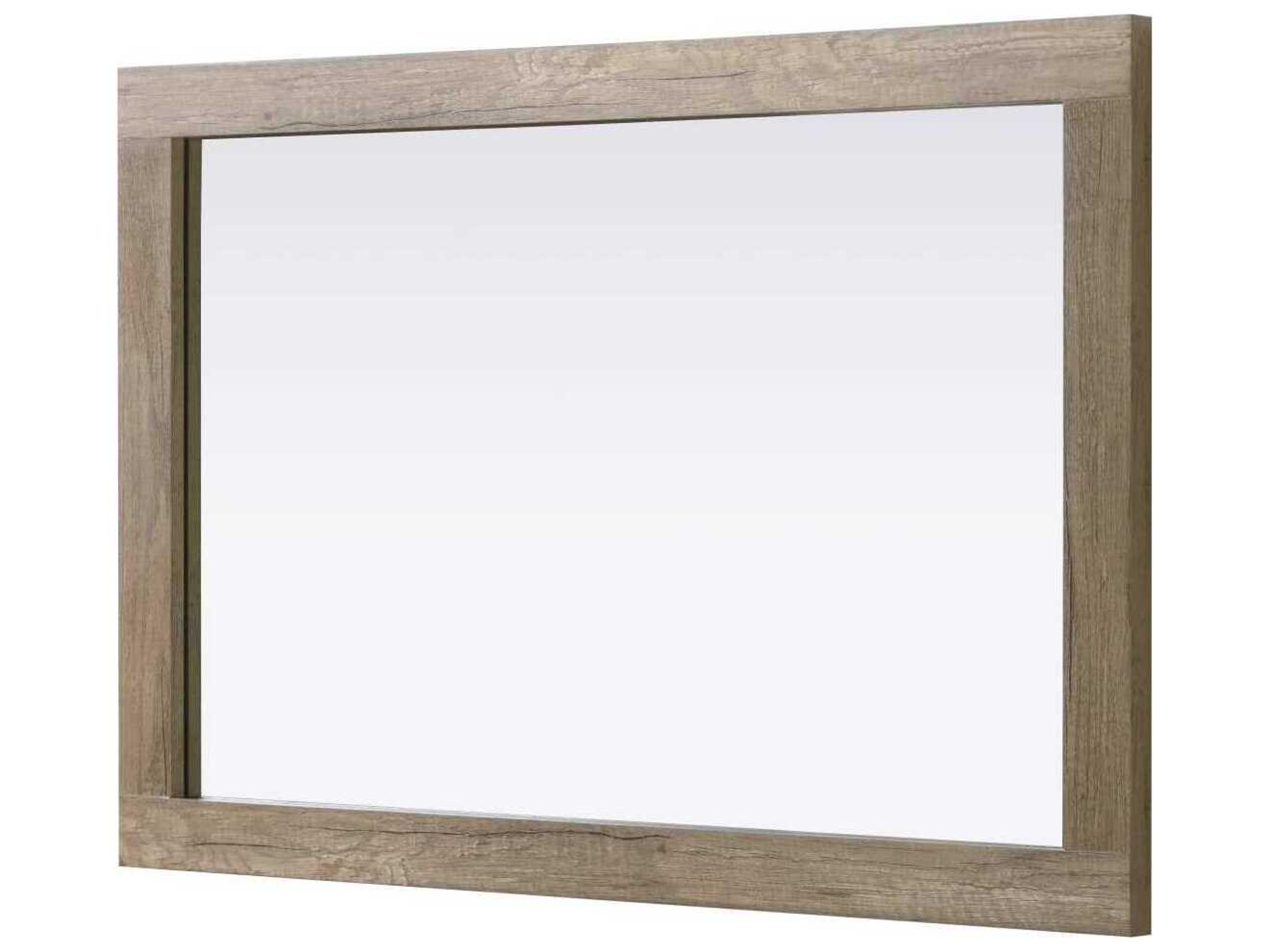 Elegant Lighting Norah Natural Oak Rectangular Wall Mirror