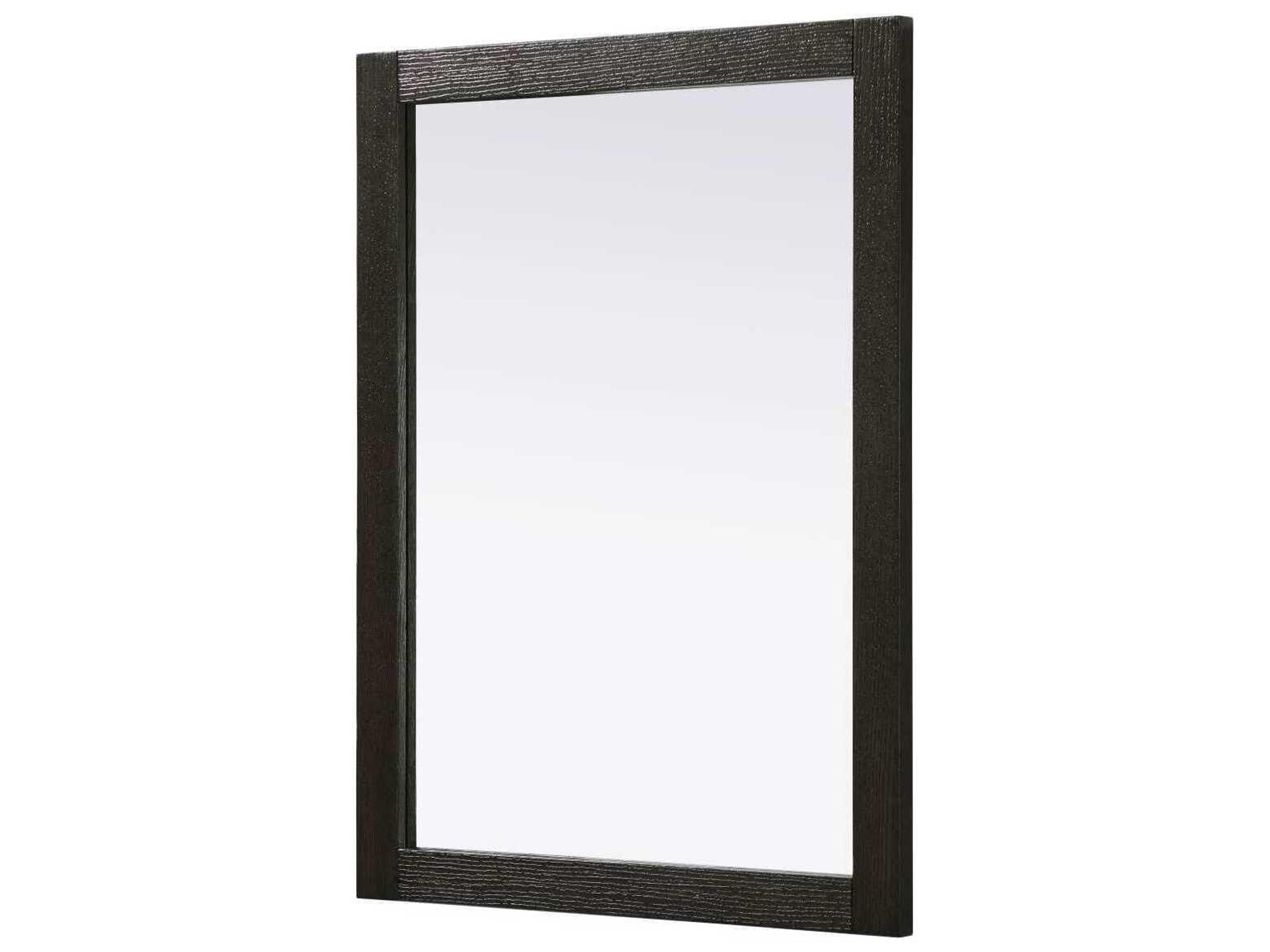 Elegant Lighting Norah Chocolate Oak Rectangular Wall Mirror