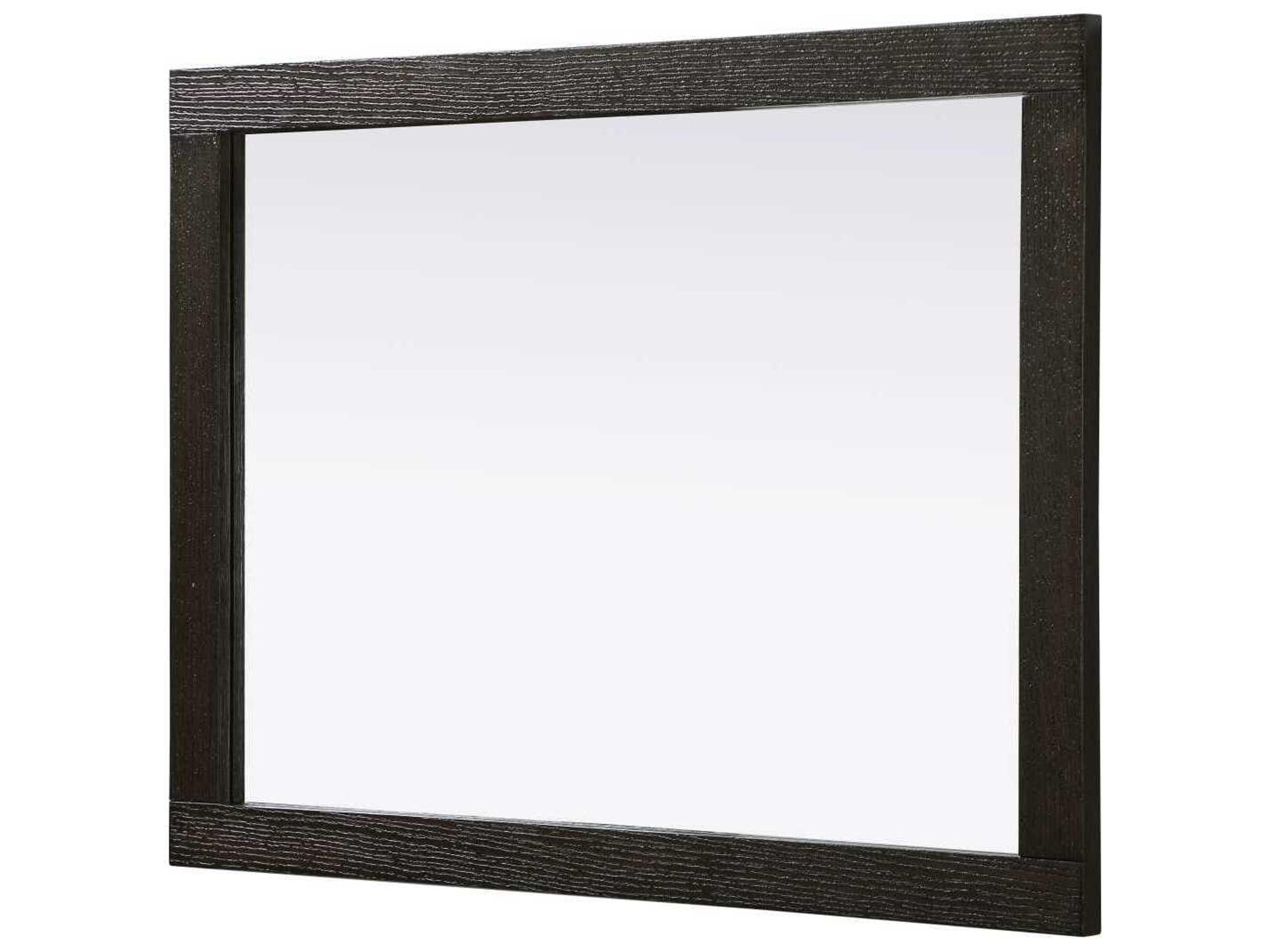 Elegant Lighting Norah Chocolate Oak Rectangular Wall Mirror