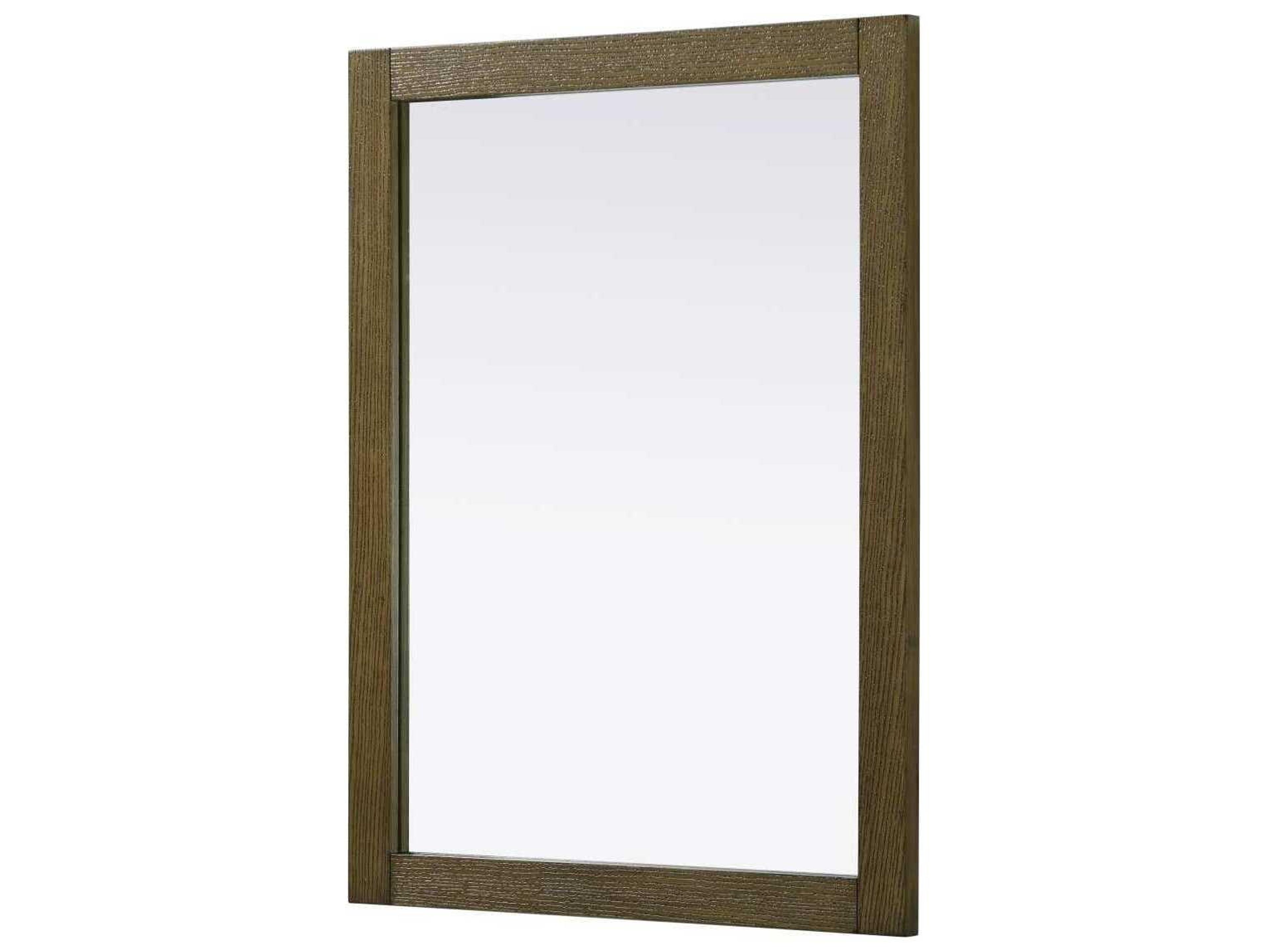 Elegant Lighting Norah Hazel Oak Rectangular Wall Mirror