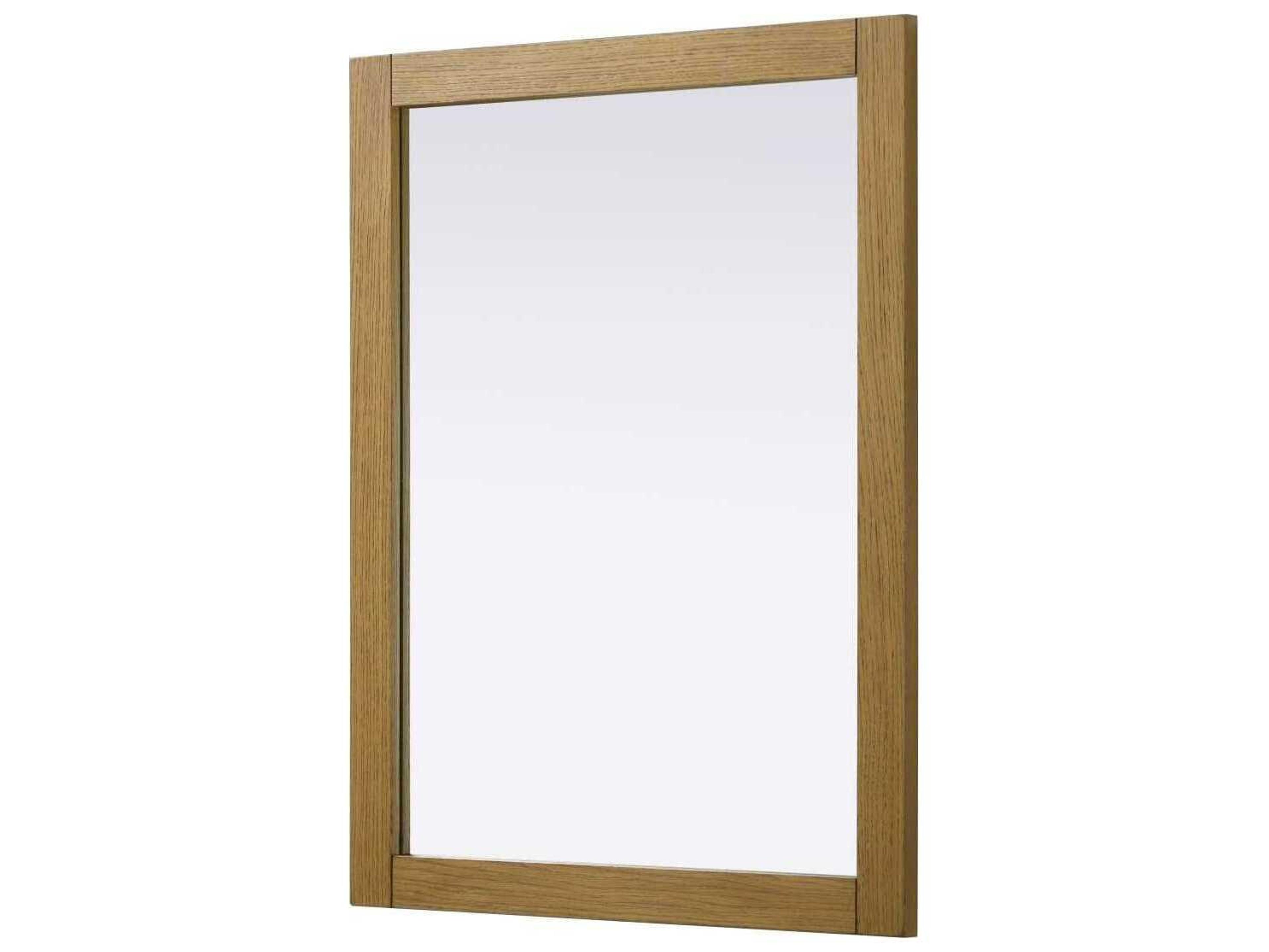 Elegant Lighting Norah Honey Teak Rectangular Wall Mirror
