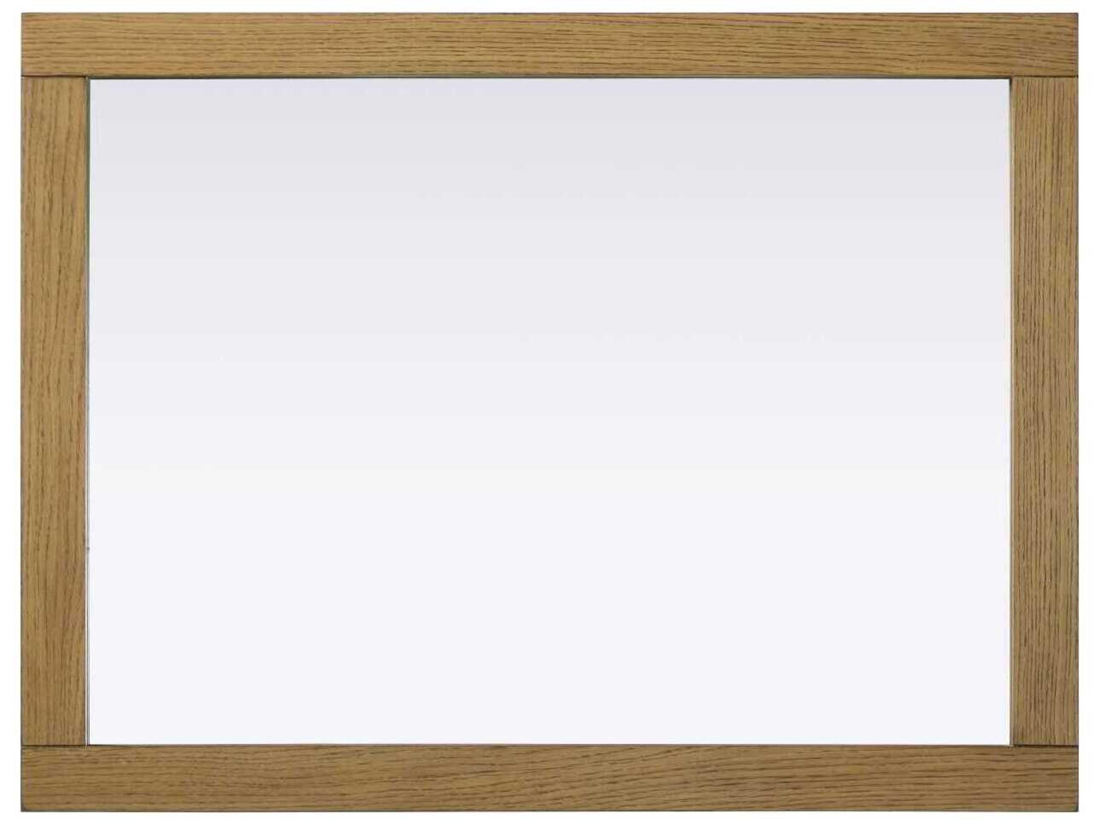 Elegant Lighting Norah Honey Teak Rectangular Wall Mirror
