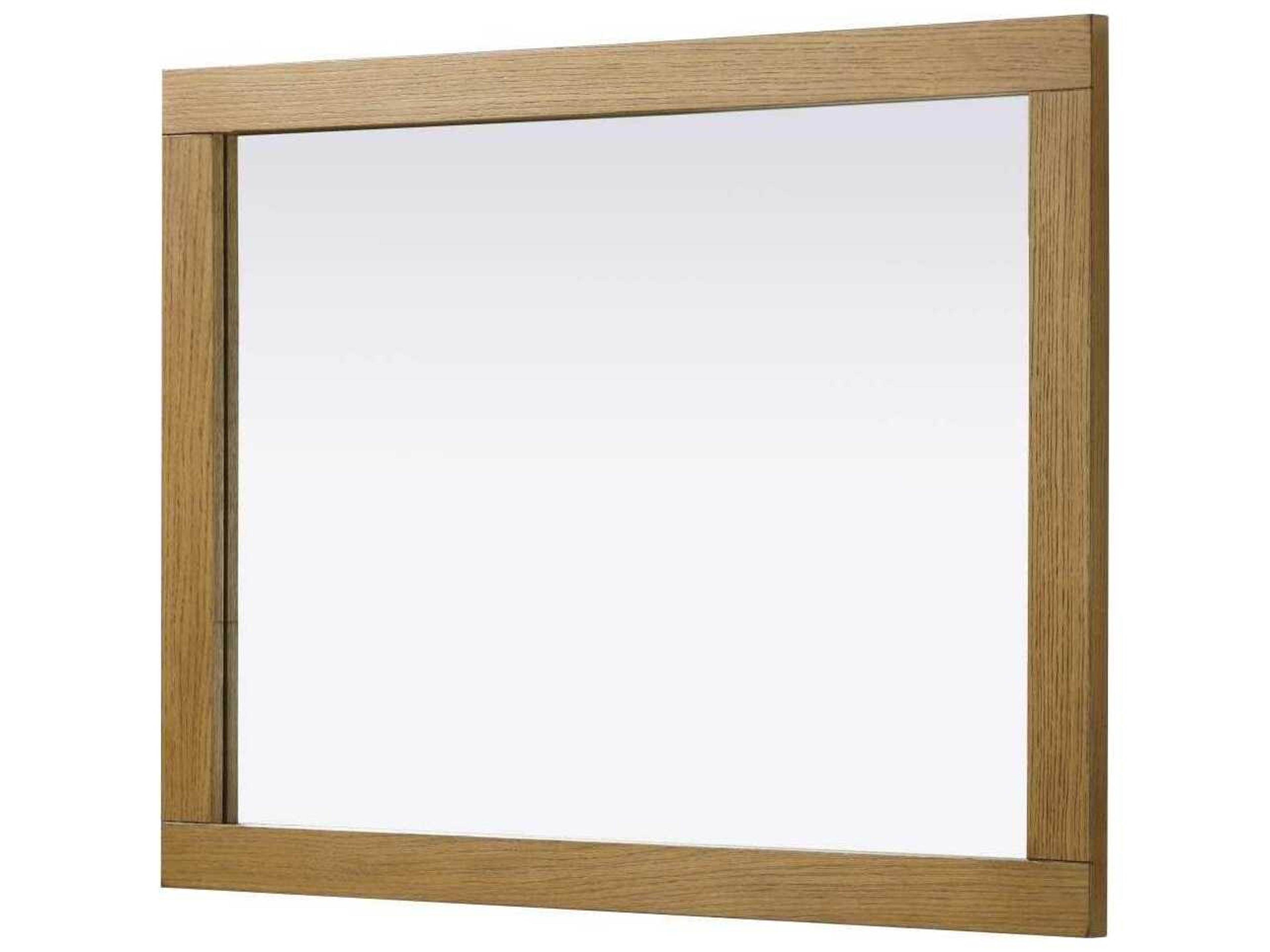 Elegant Lighting Norah Honey Teak Rectangular Wall Mirror