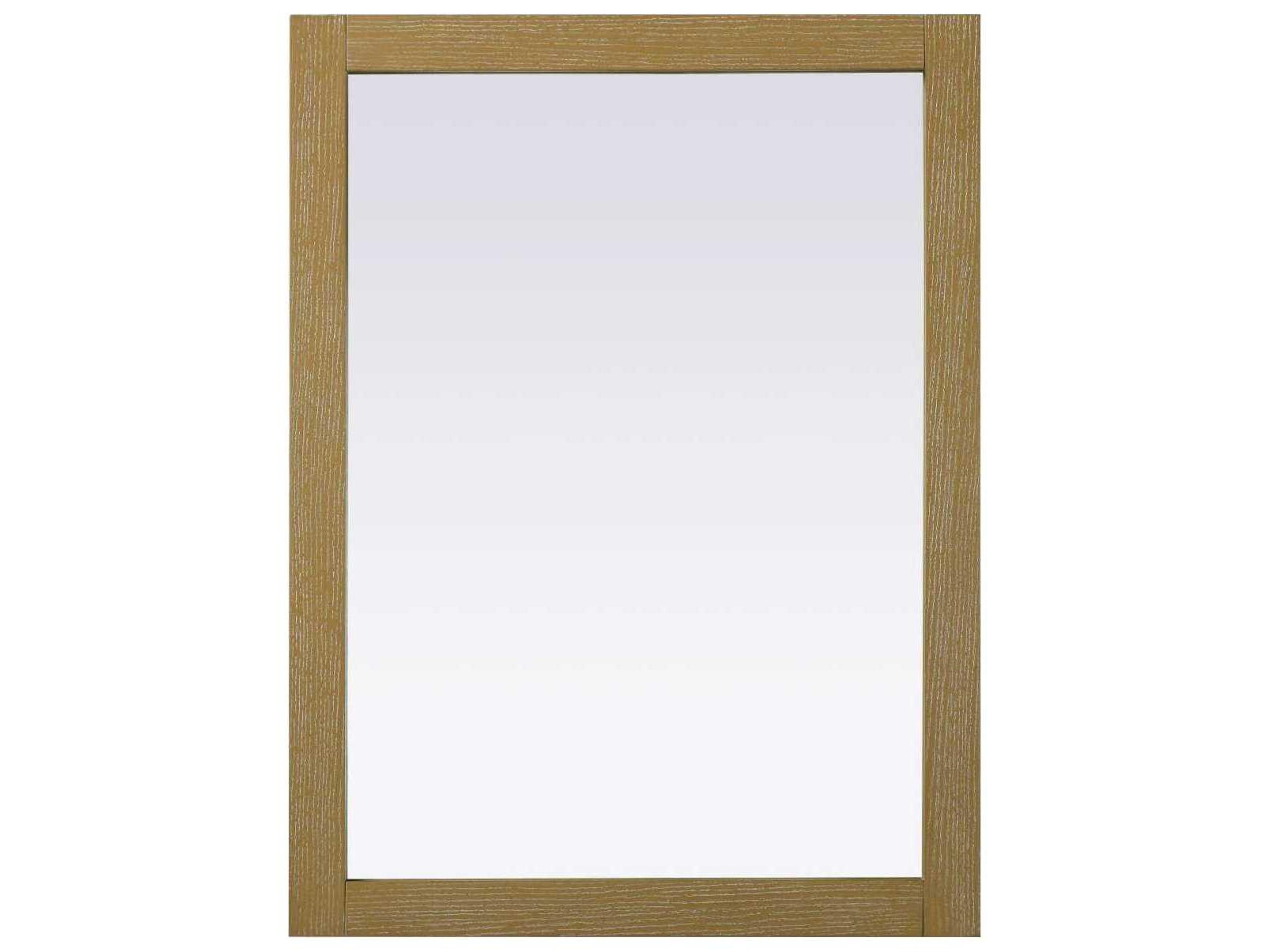 Norah Linen Oak Rectangular Wall Mirror