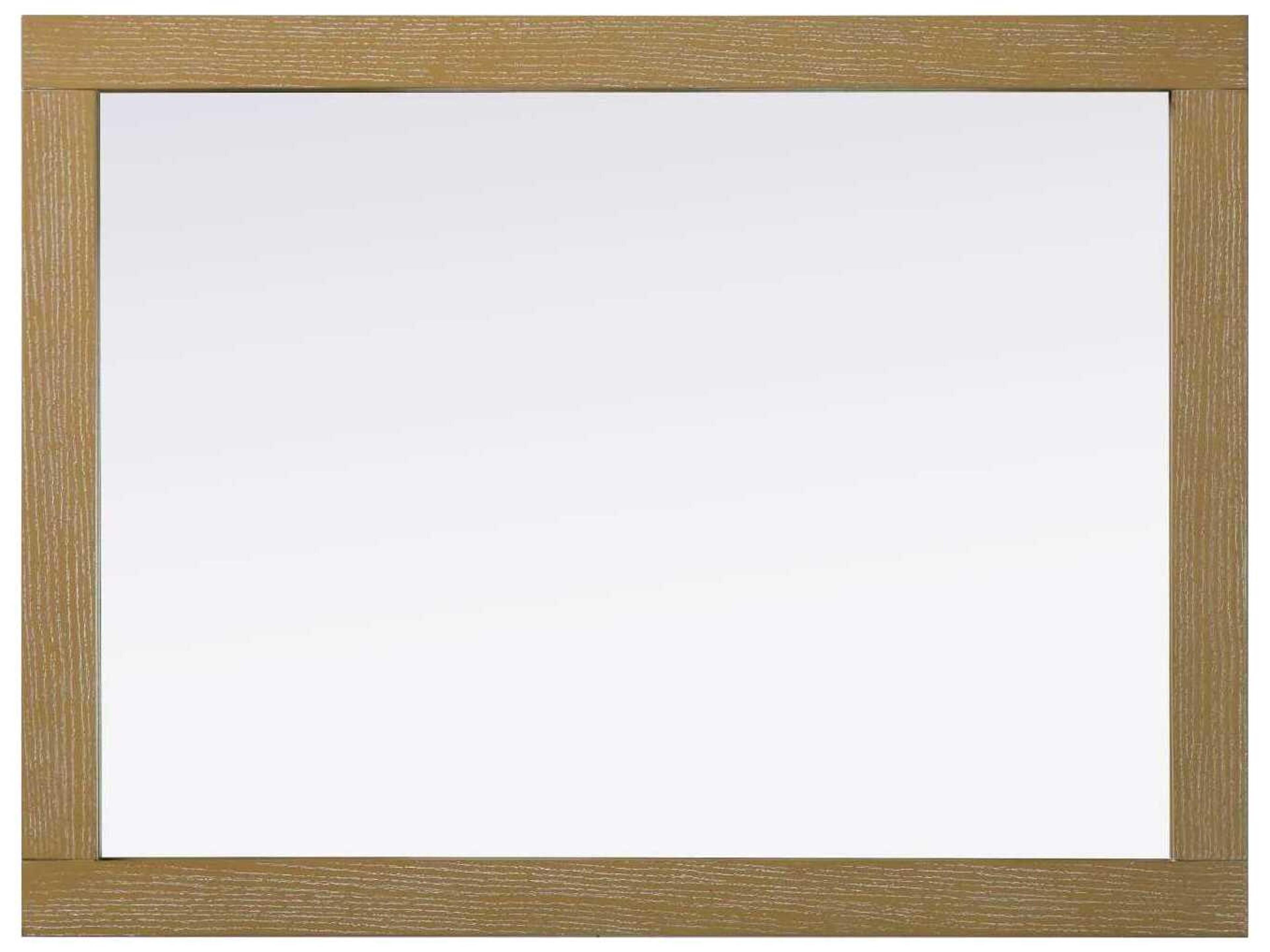 Elegant Lighting Norah Linen Oak Rectangular Wall Mirror