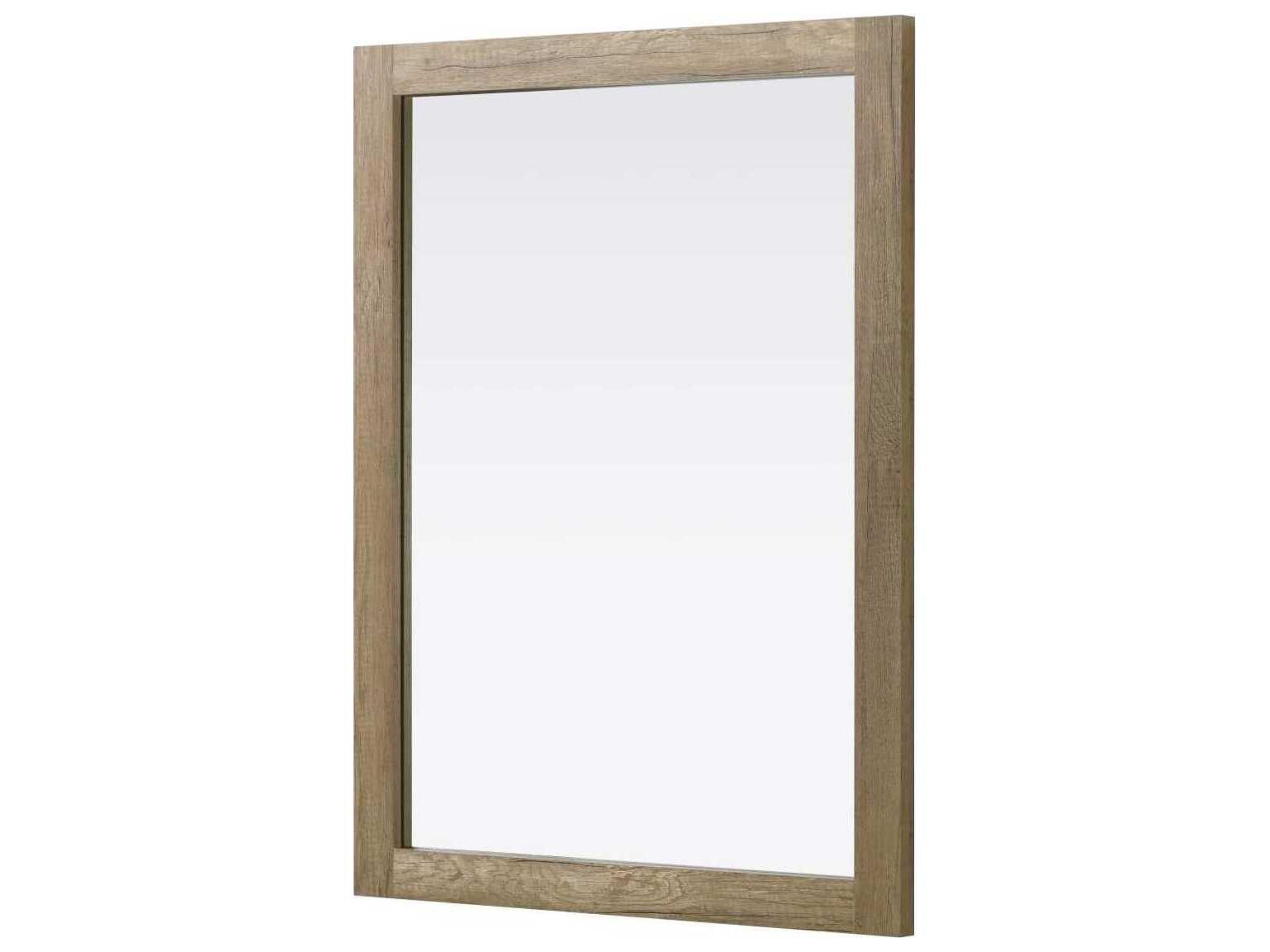 Elegant Lighting Norah Natural Oak Rectangular Wall Mirror