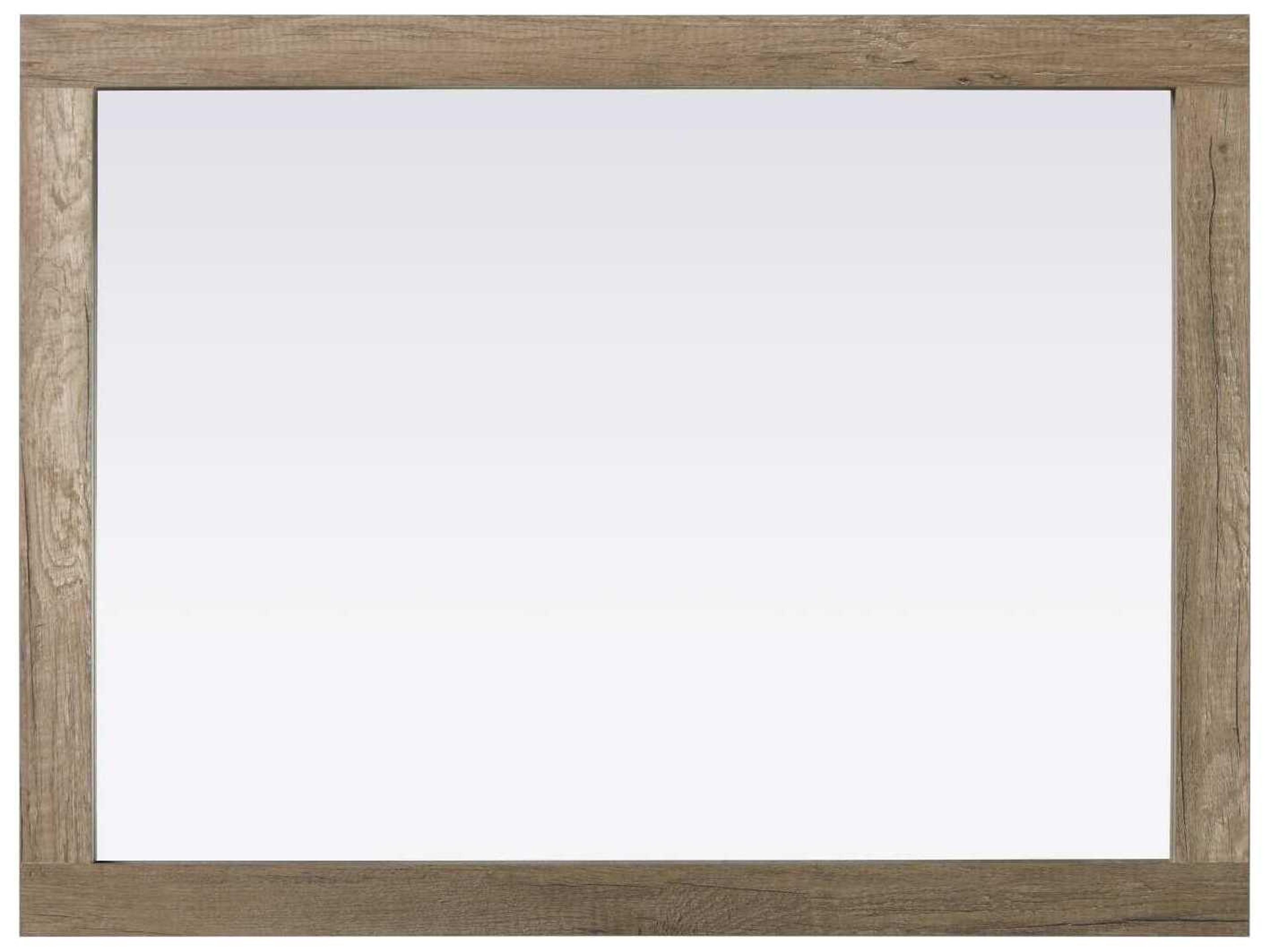 Elegant Lighting Norah Natural Oak Rectangular Wall Mirror