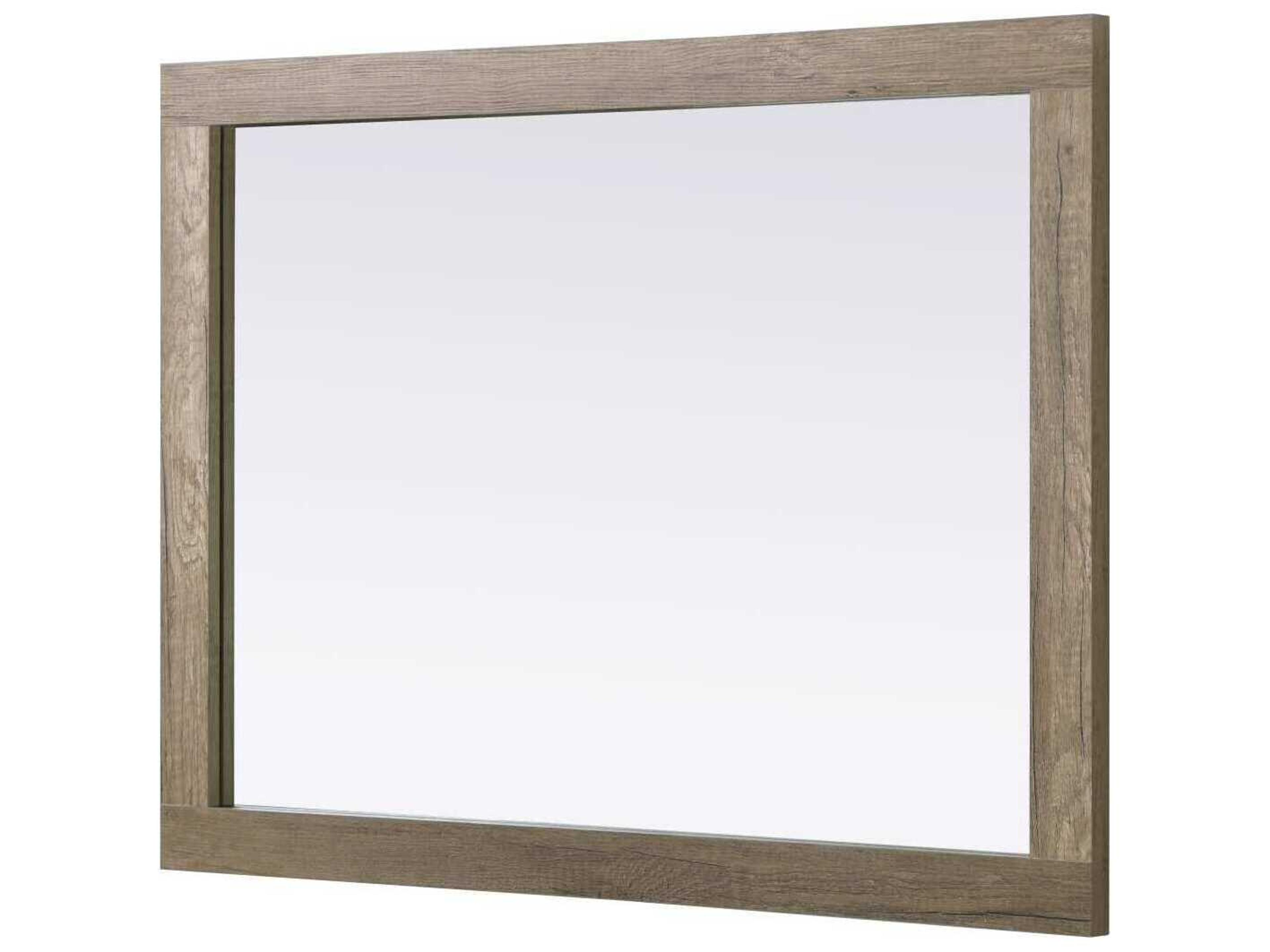 Elegant Lighting Norah Natural Oak Rectangular Wall Mirror