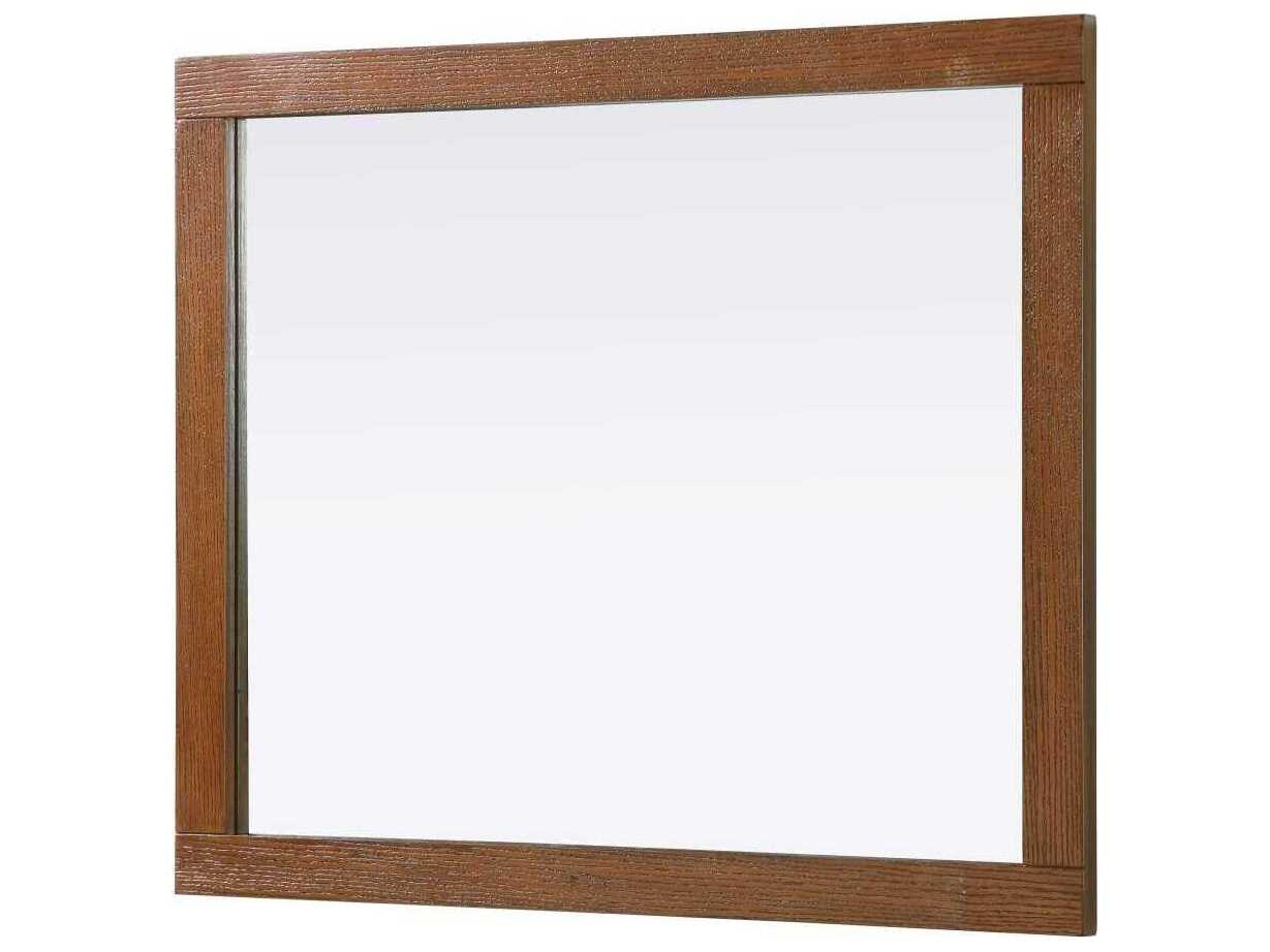 Elegant Lighting Norah Brandy Walnut Rectangular Wall Mirror