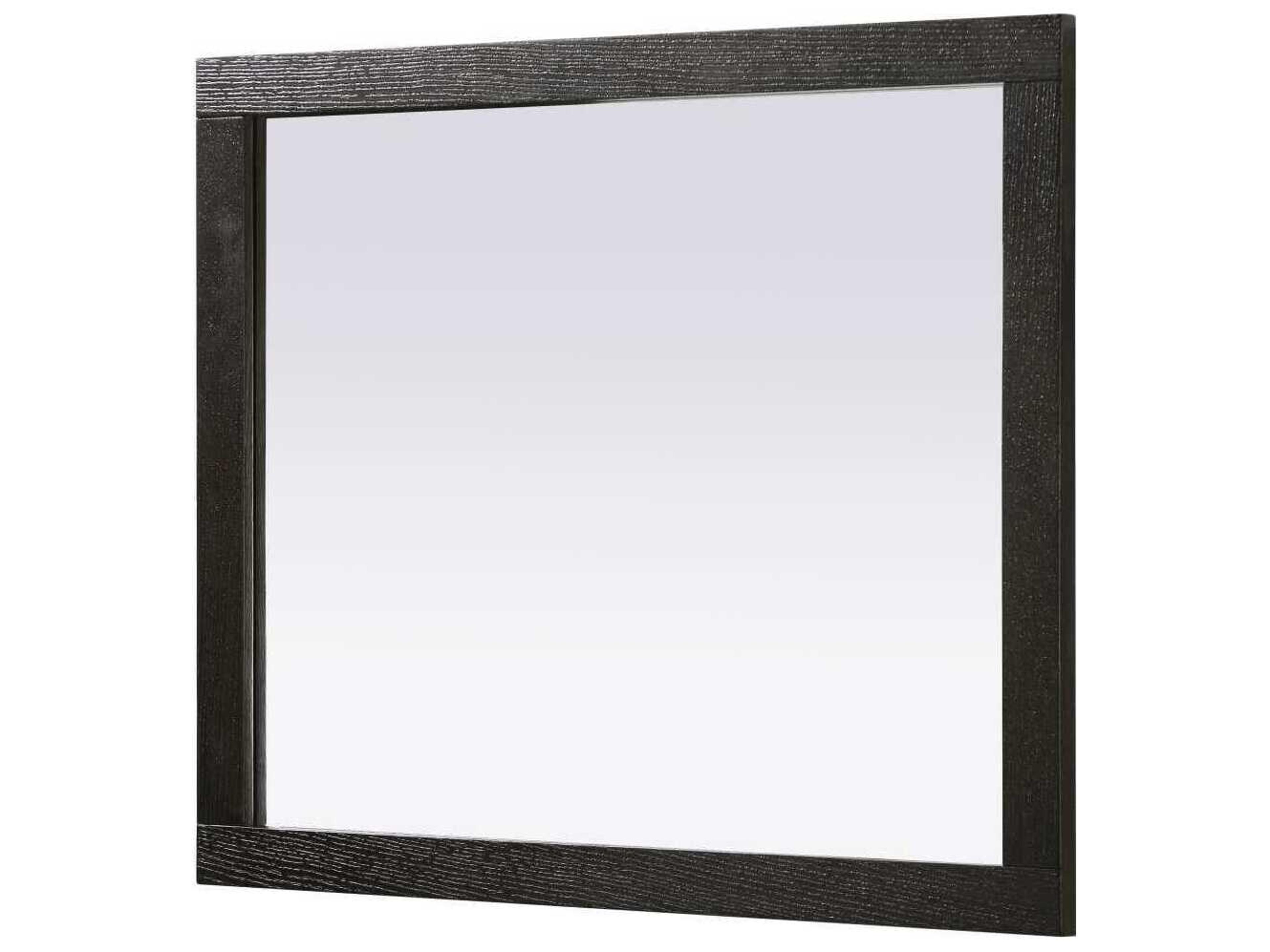 Elegant Lighting Norah Chocolate Oak Rectangular Wall Mirror