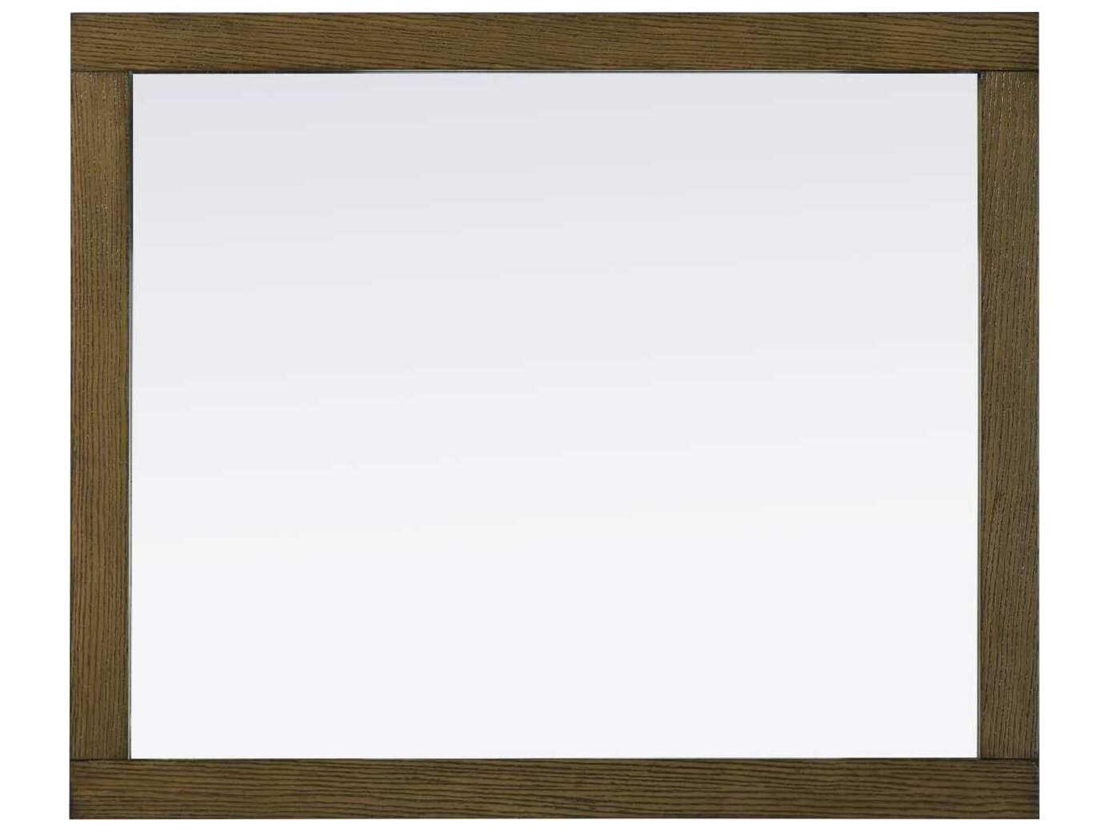 Elegant Lighting Norah Hazel Oak Rectangular Wall Mirror