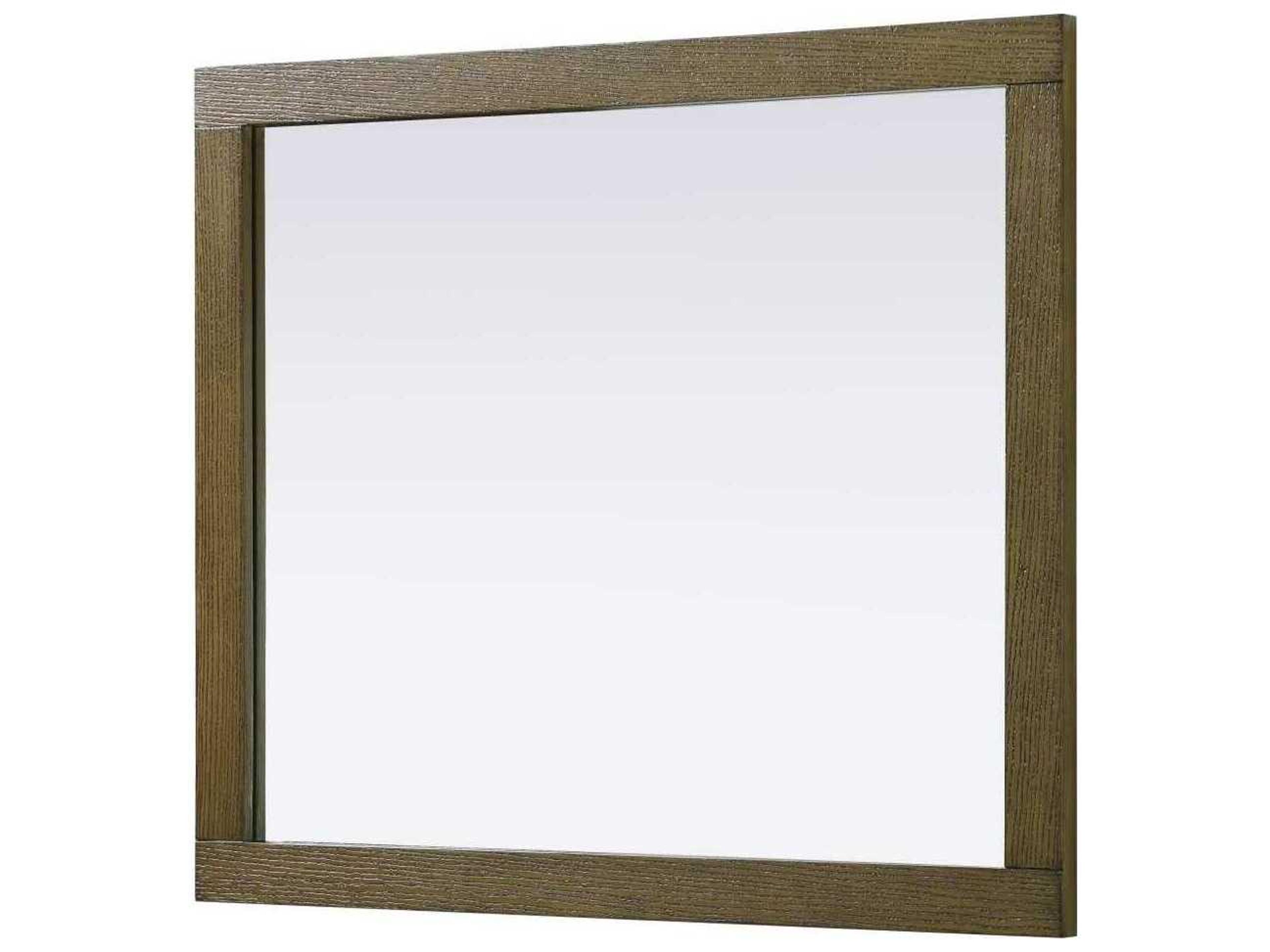 Elegant Lighting Norah Hazel Oak Rectangular Wall Mirror