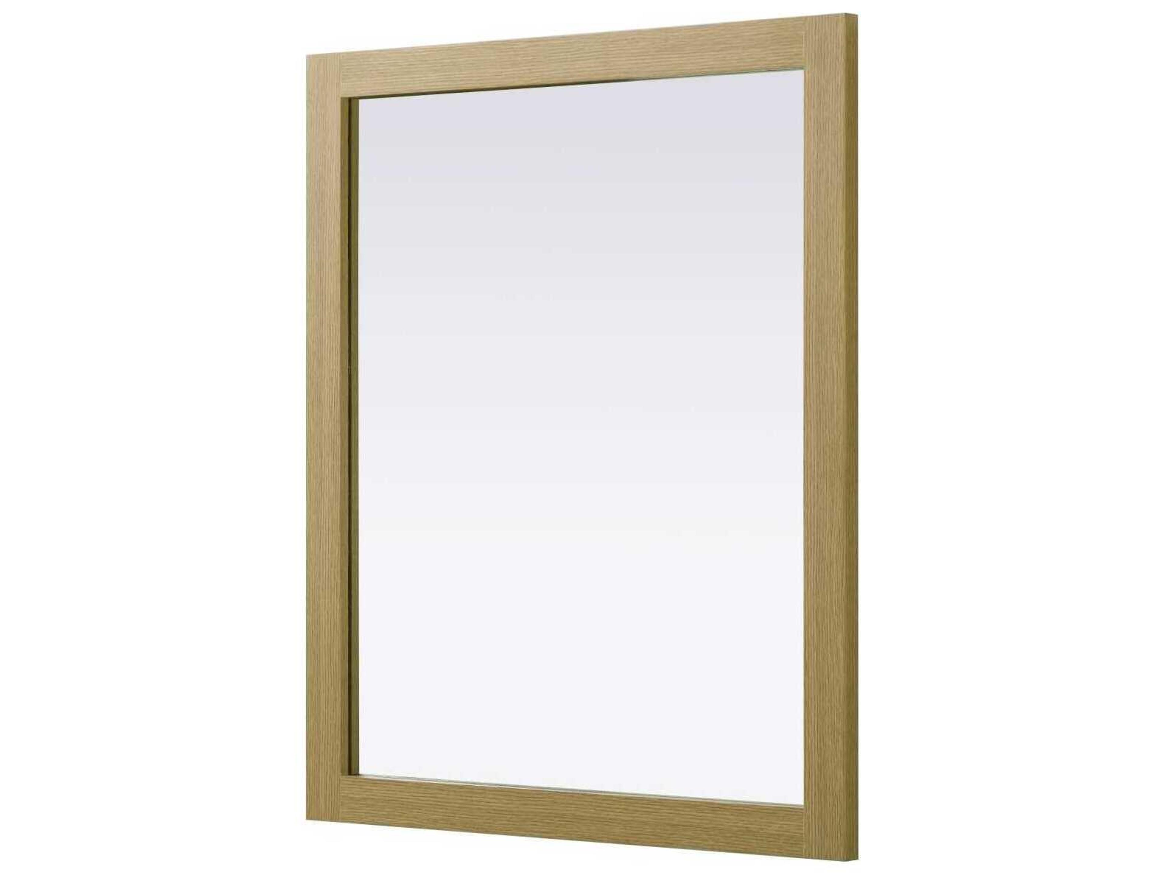 Elegant Lighting Norah Honey Brown Rectangular Wall Mirror
