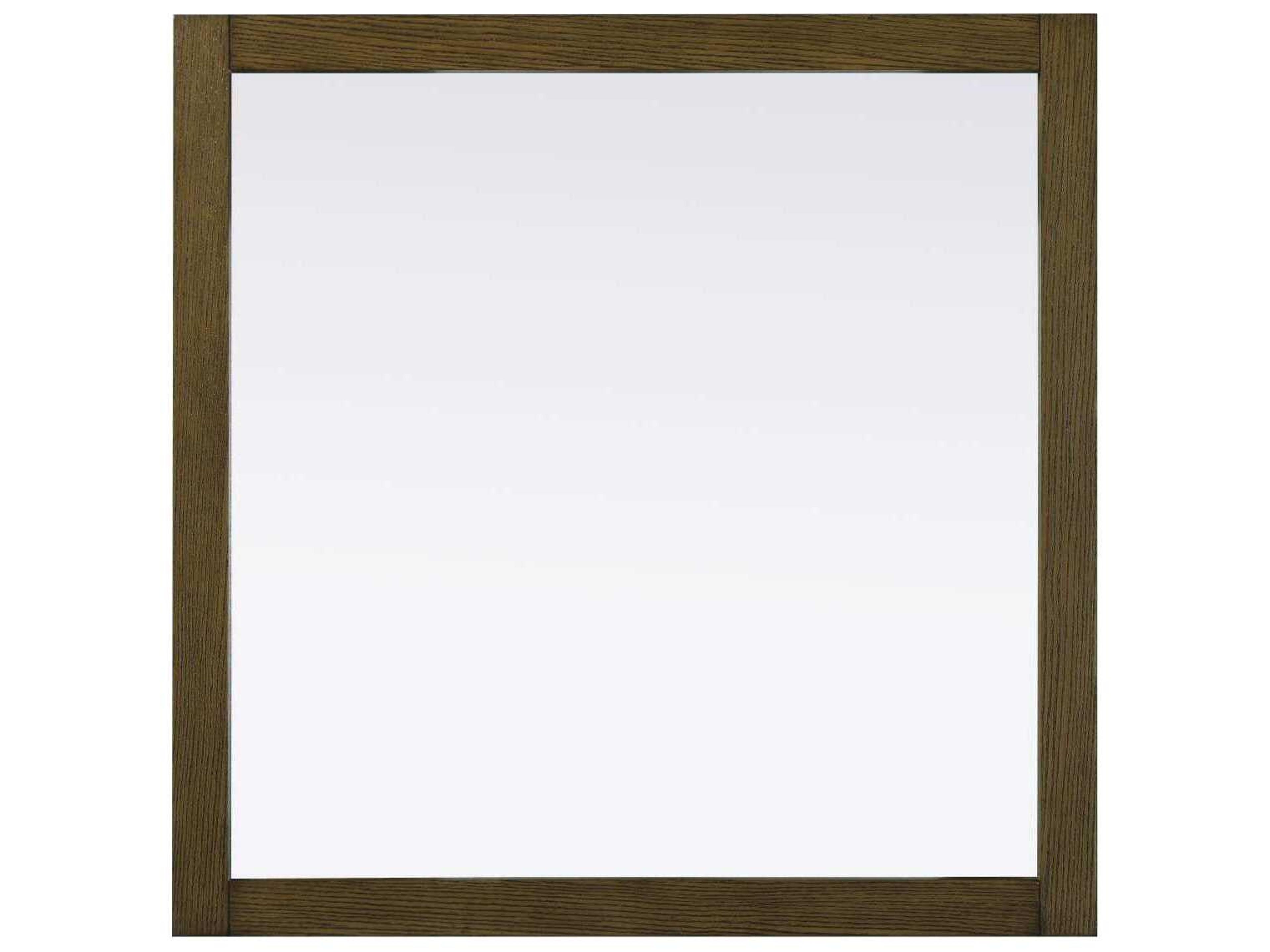 Norah Hazel Oak Square Wall Mirror