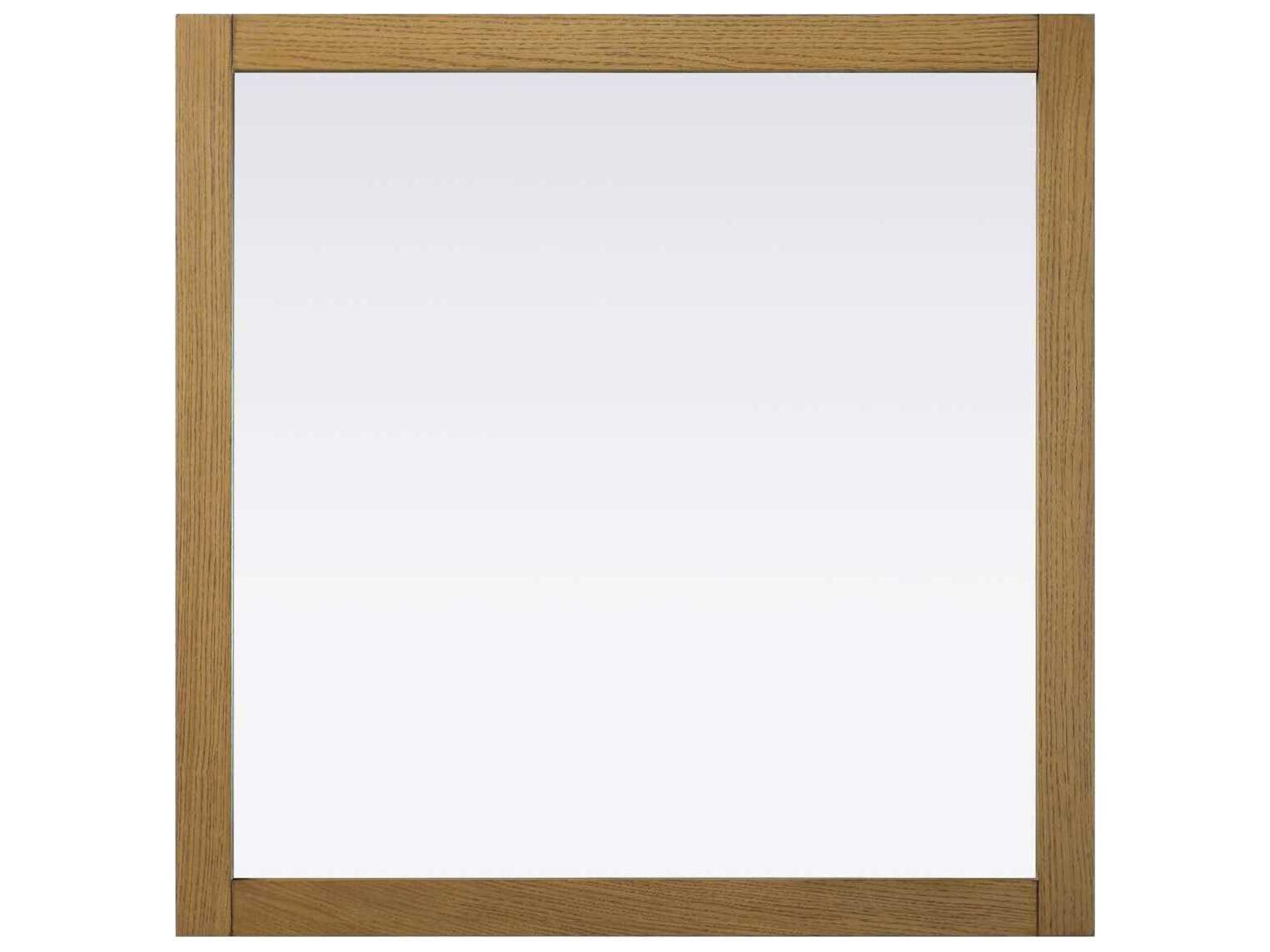 Norah Honey Teak Square Wall Mirror