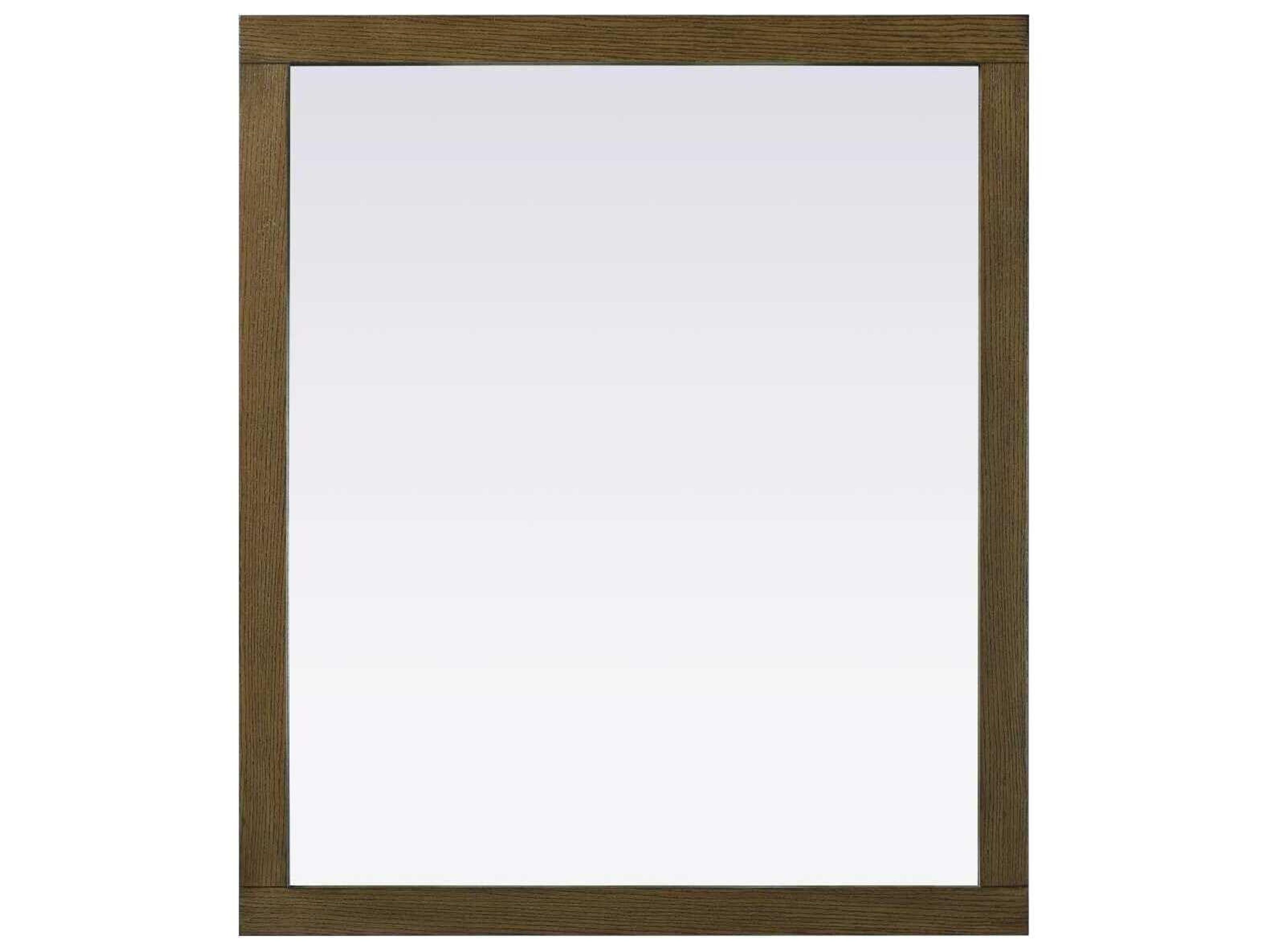 Norah Hazel Oak Rectangular Wall Mirror