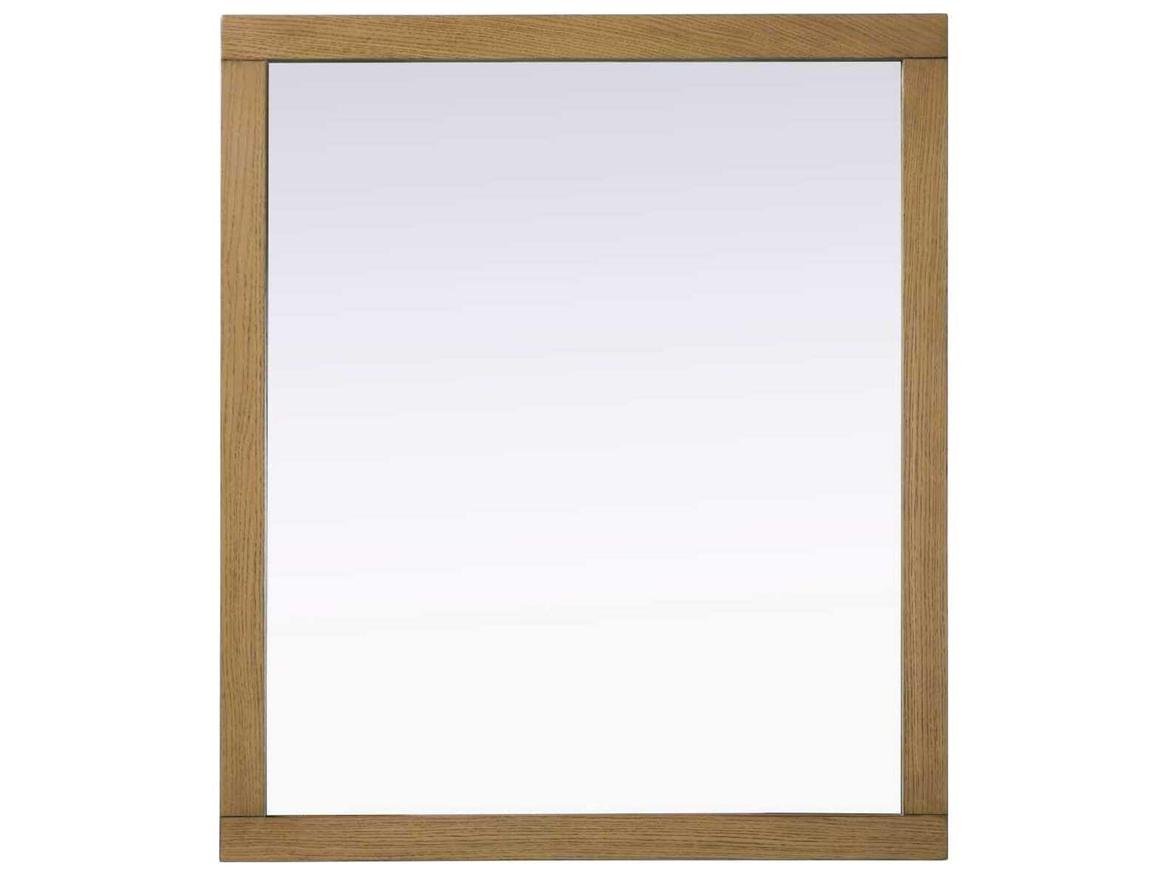 Norah Honey Teak Rectangular Wall Mirror