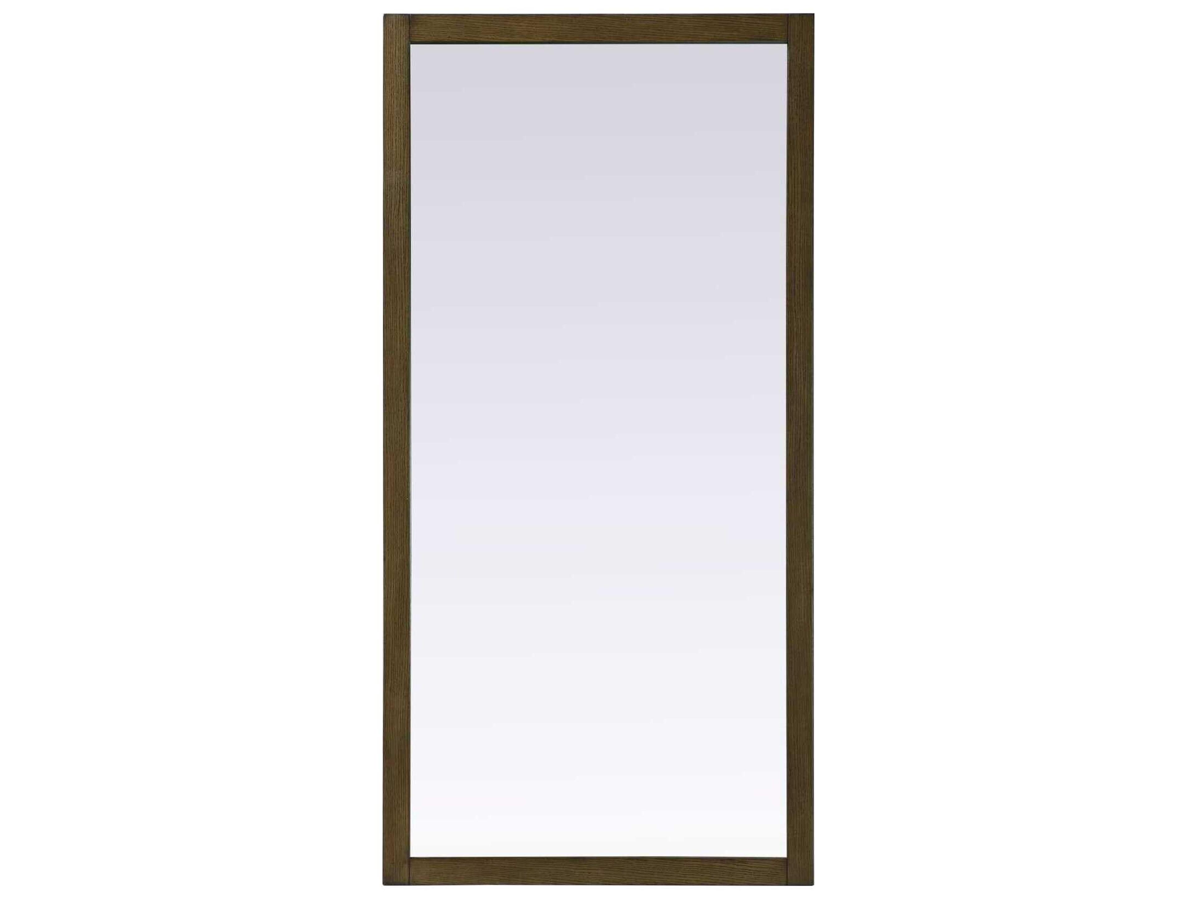 Norah Hazel Oak Rectangular Wall Mirror