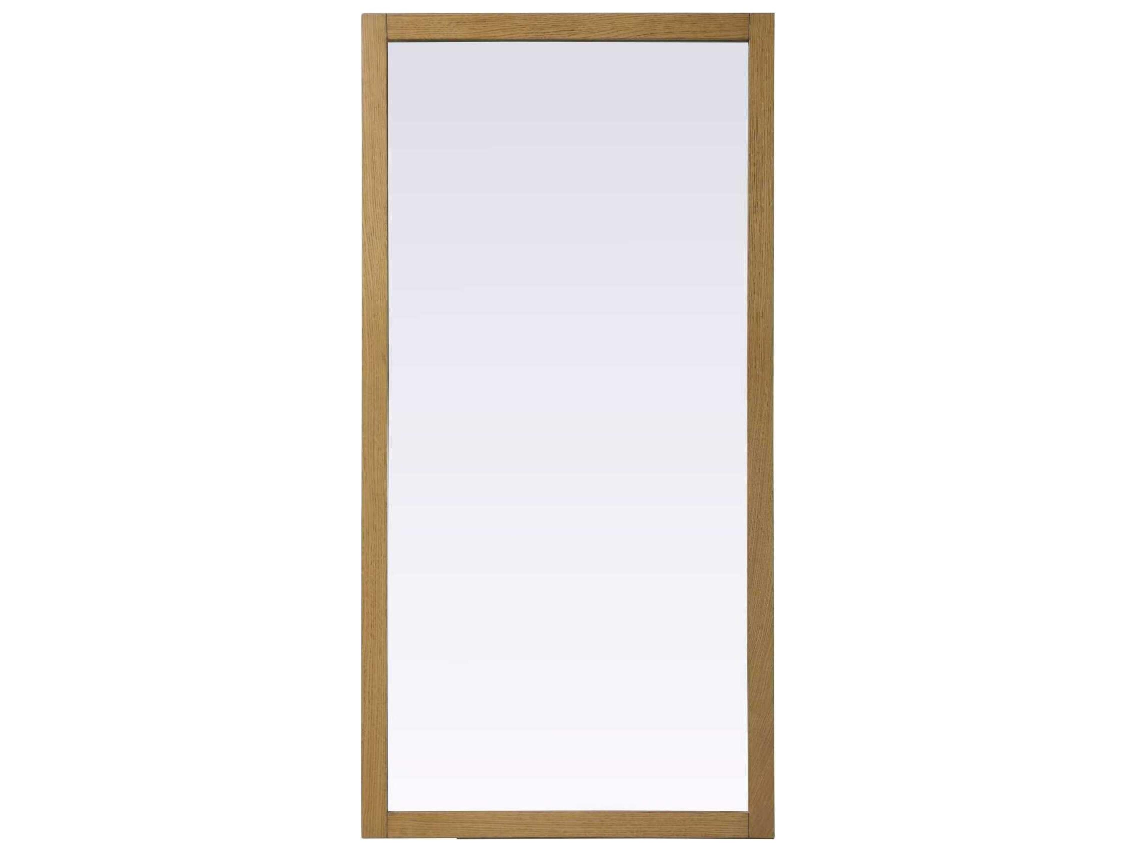 Norah Honey Teak Rectangular Wall Mirror