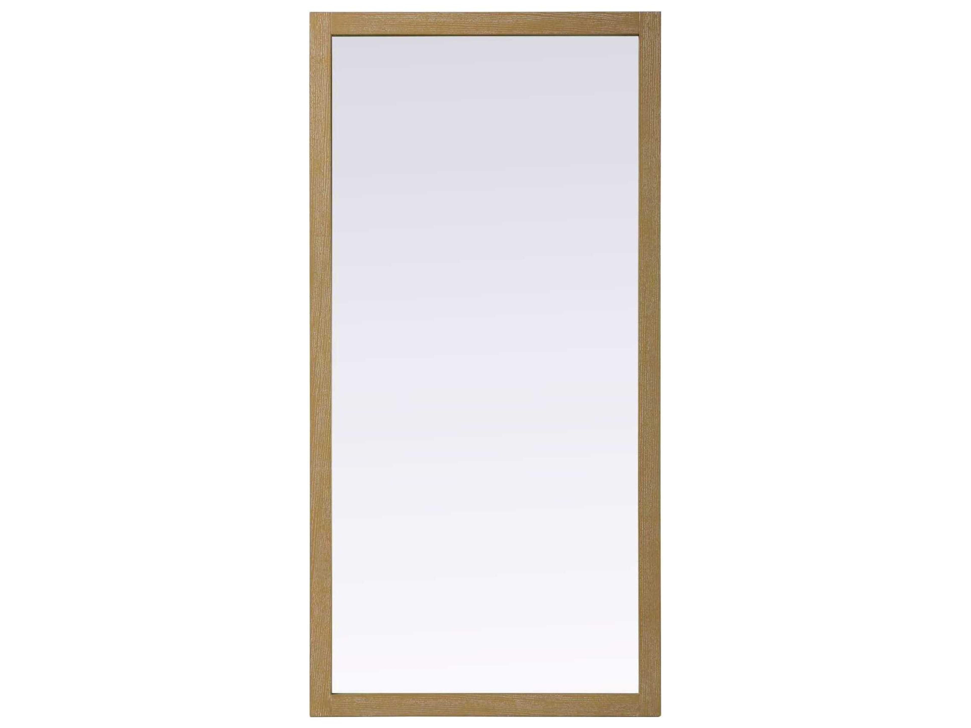 Norah Linen Oak Rectangular Wall Mirror
