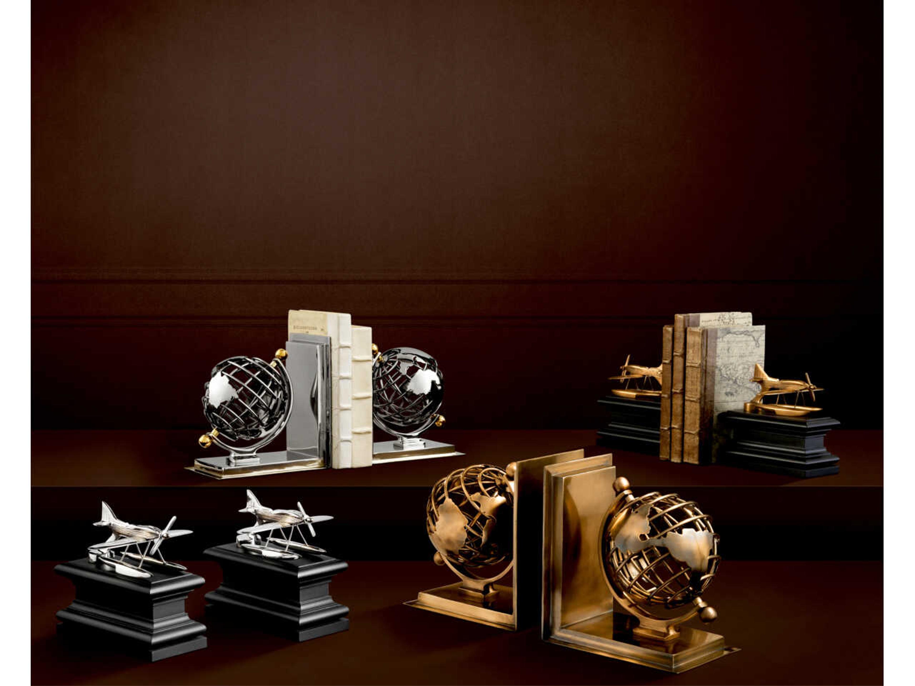 Eichholtz Globe Set of 2 Antique Brass Bookend