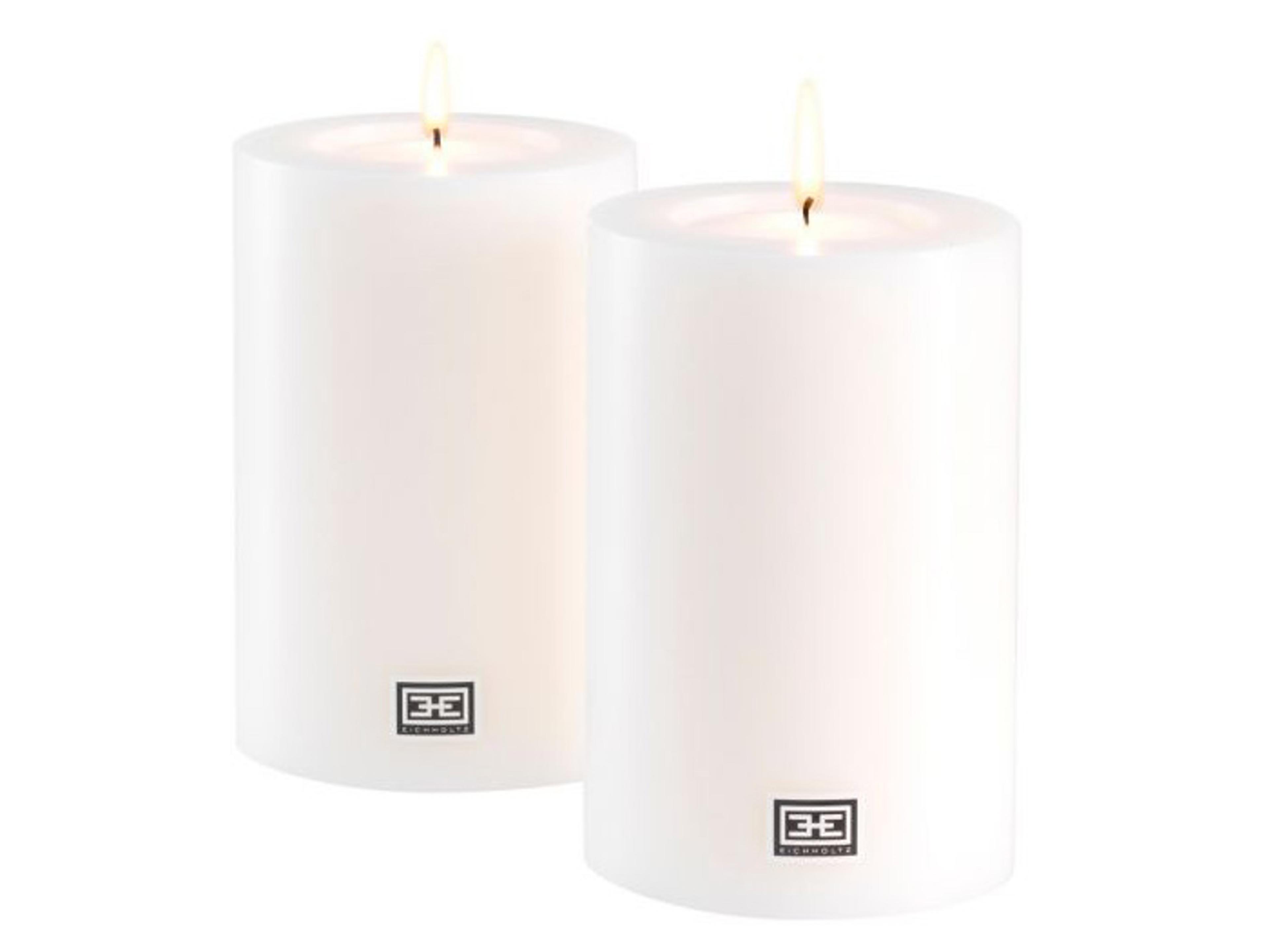 White Artificial Candle Set of 2