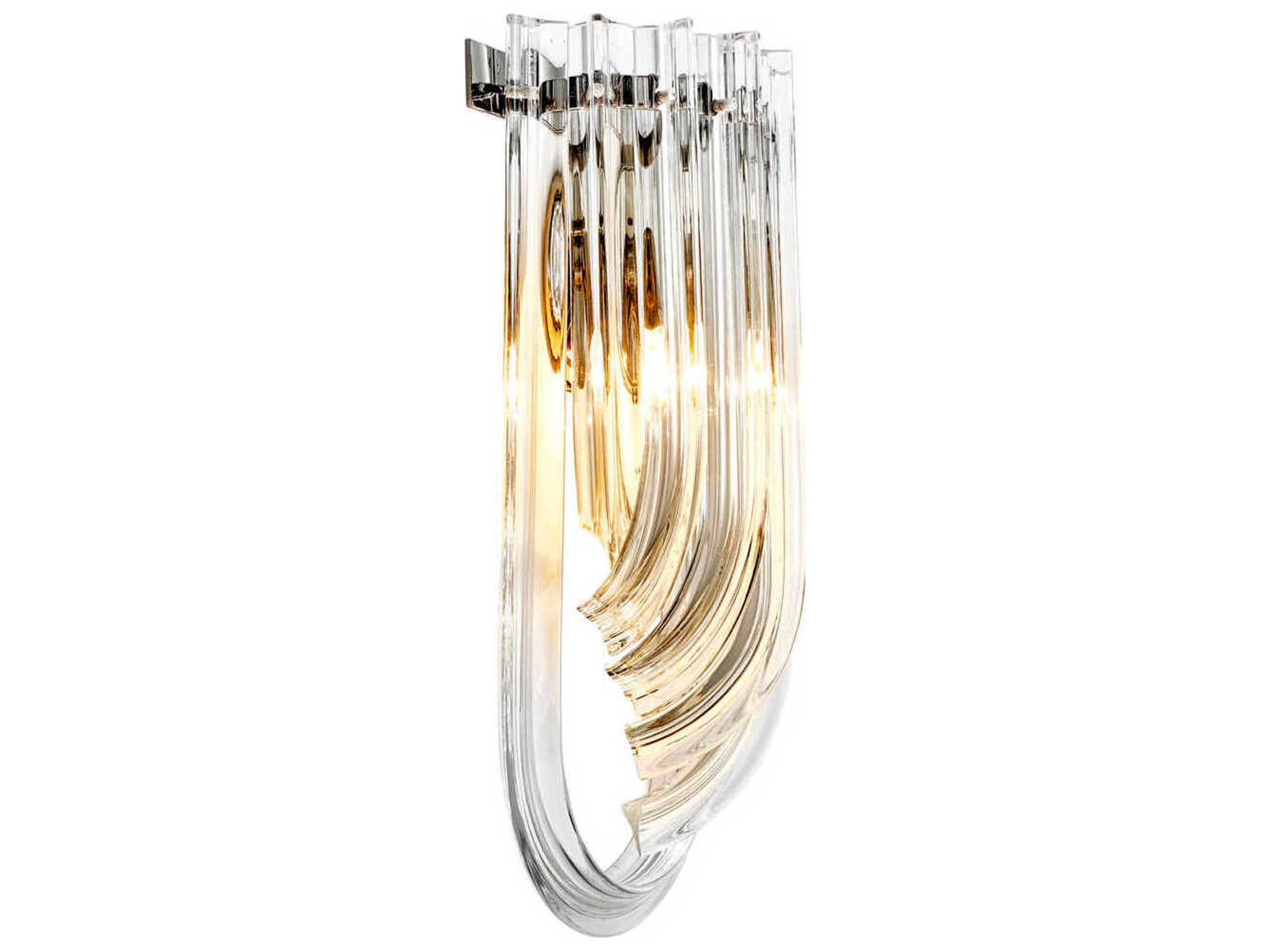 Greco Wall Sconce Nickel Finish Clear Glass