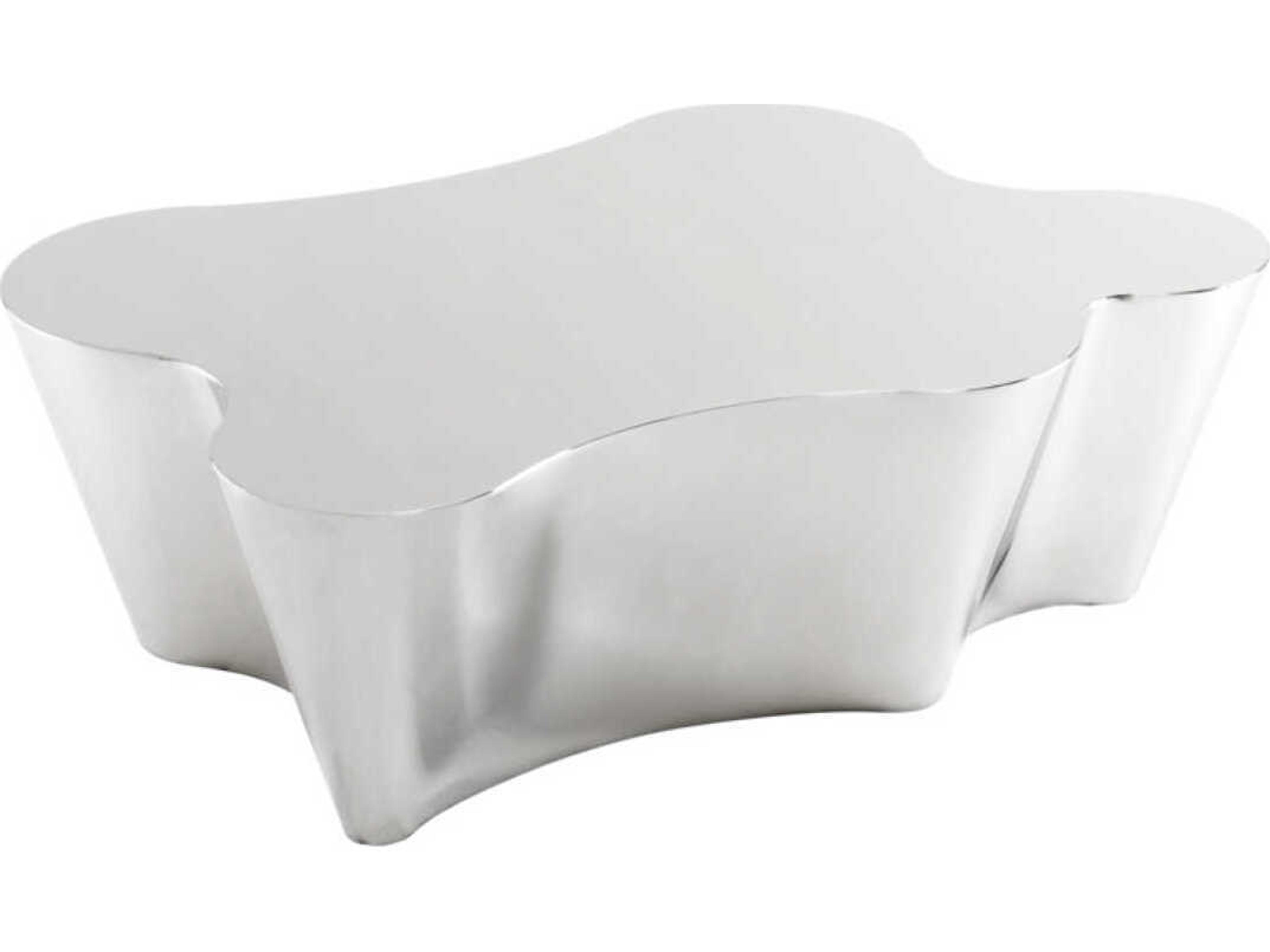 Sceptre Coffee Table Polished Stainless Steel Modern