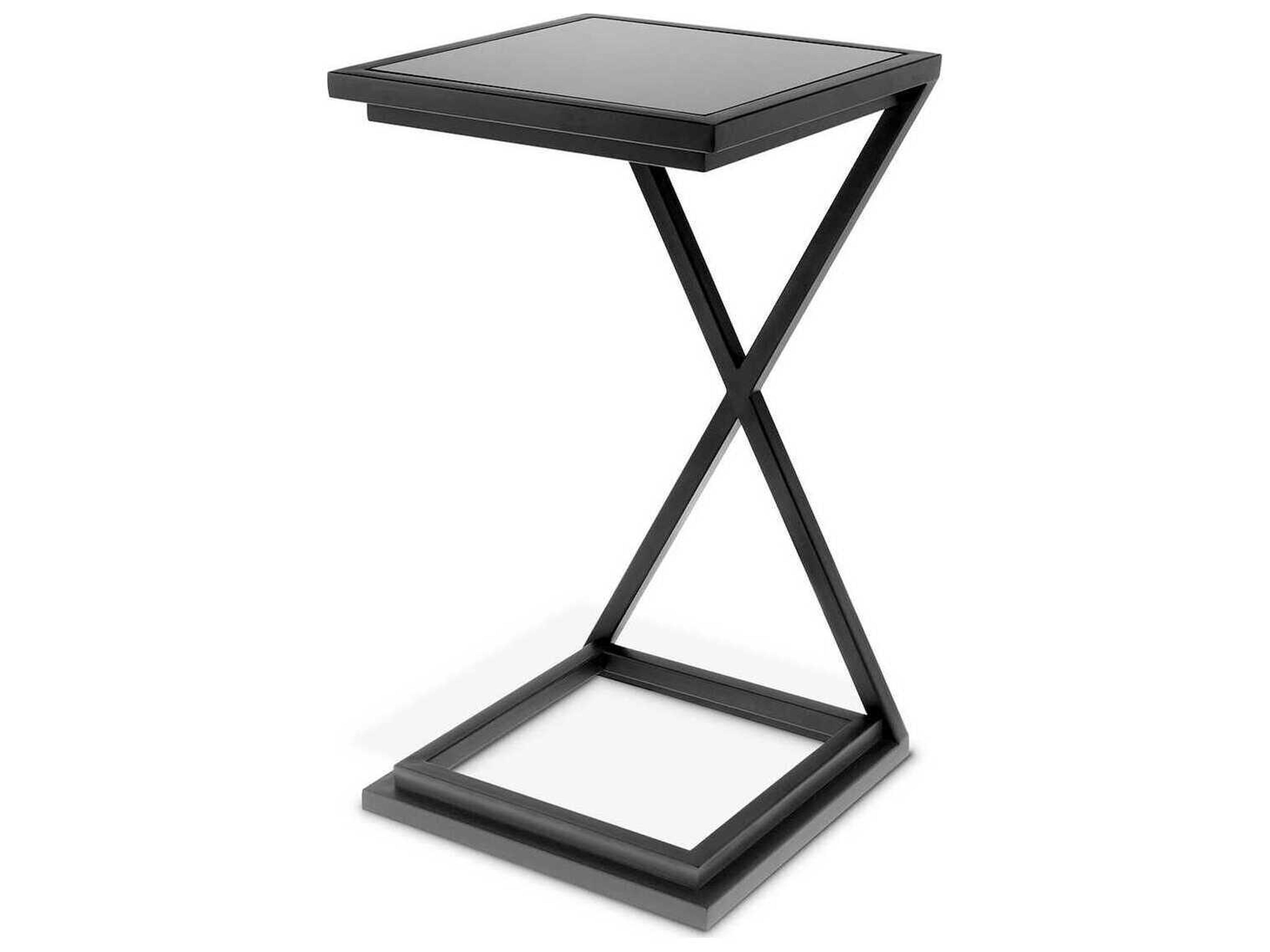 Cross Gunmetal Side Table