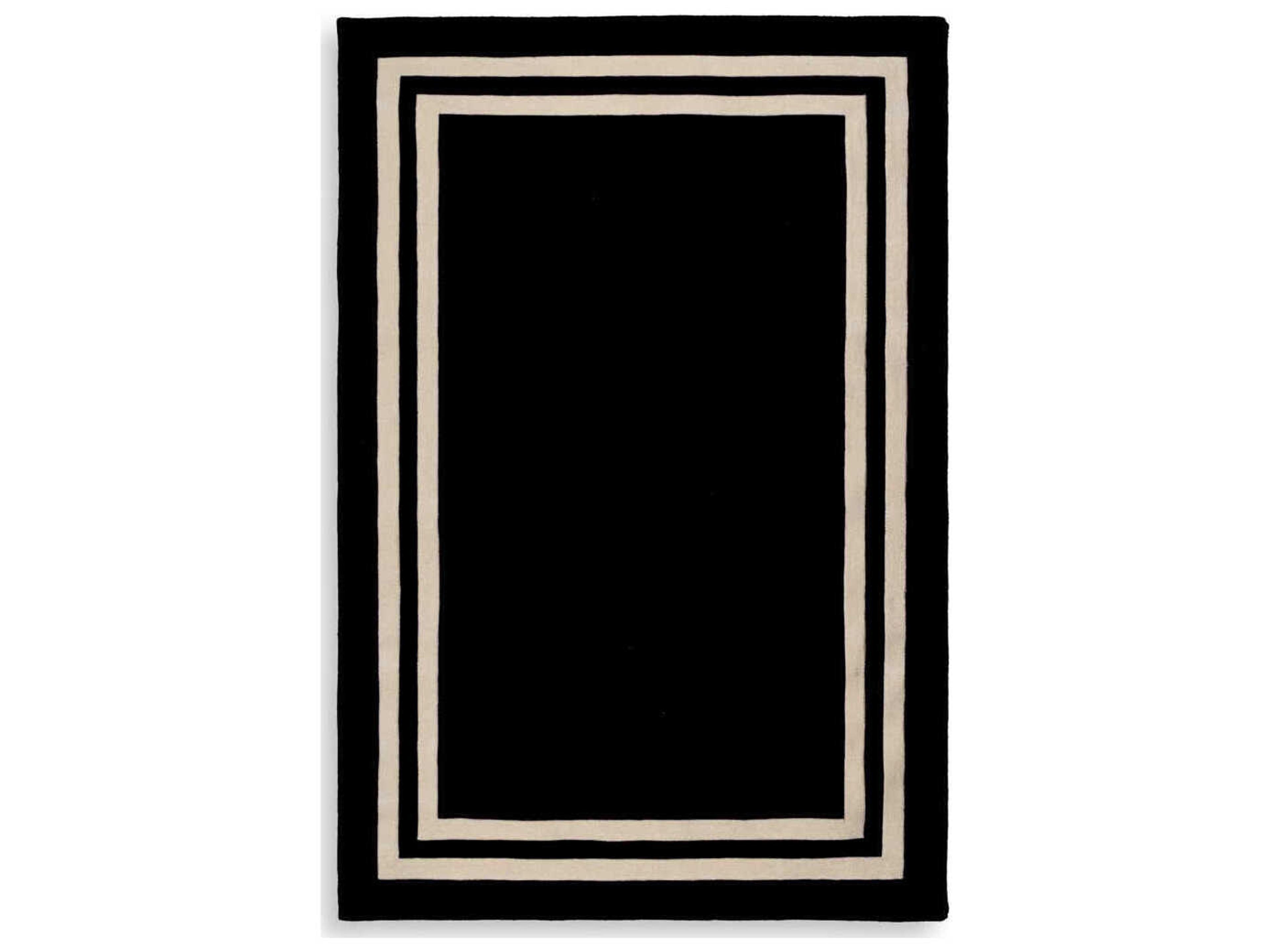 Celeste Black Off-White Rug