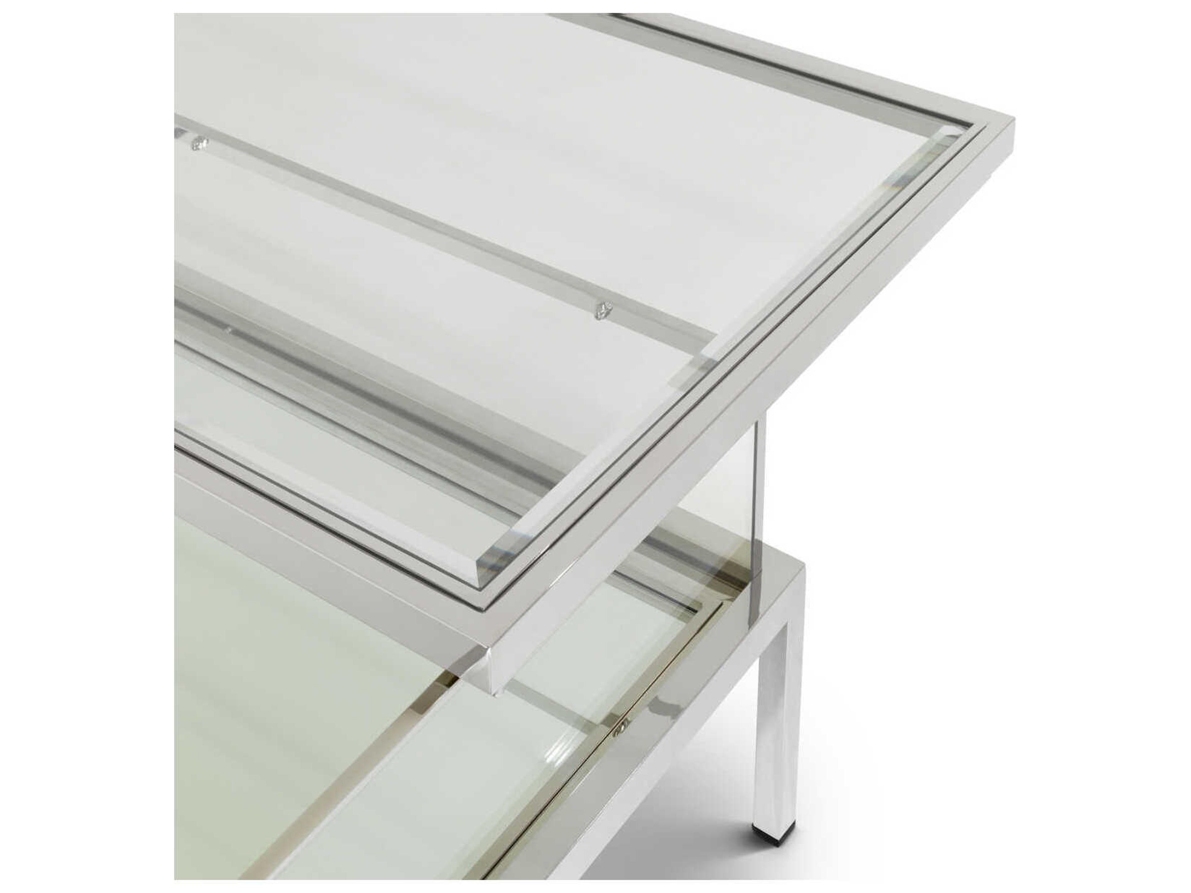 Eichholtz Harvey Rectangular Polished Ss Coffee Table