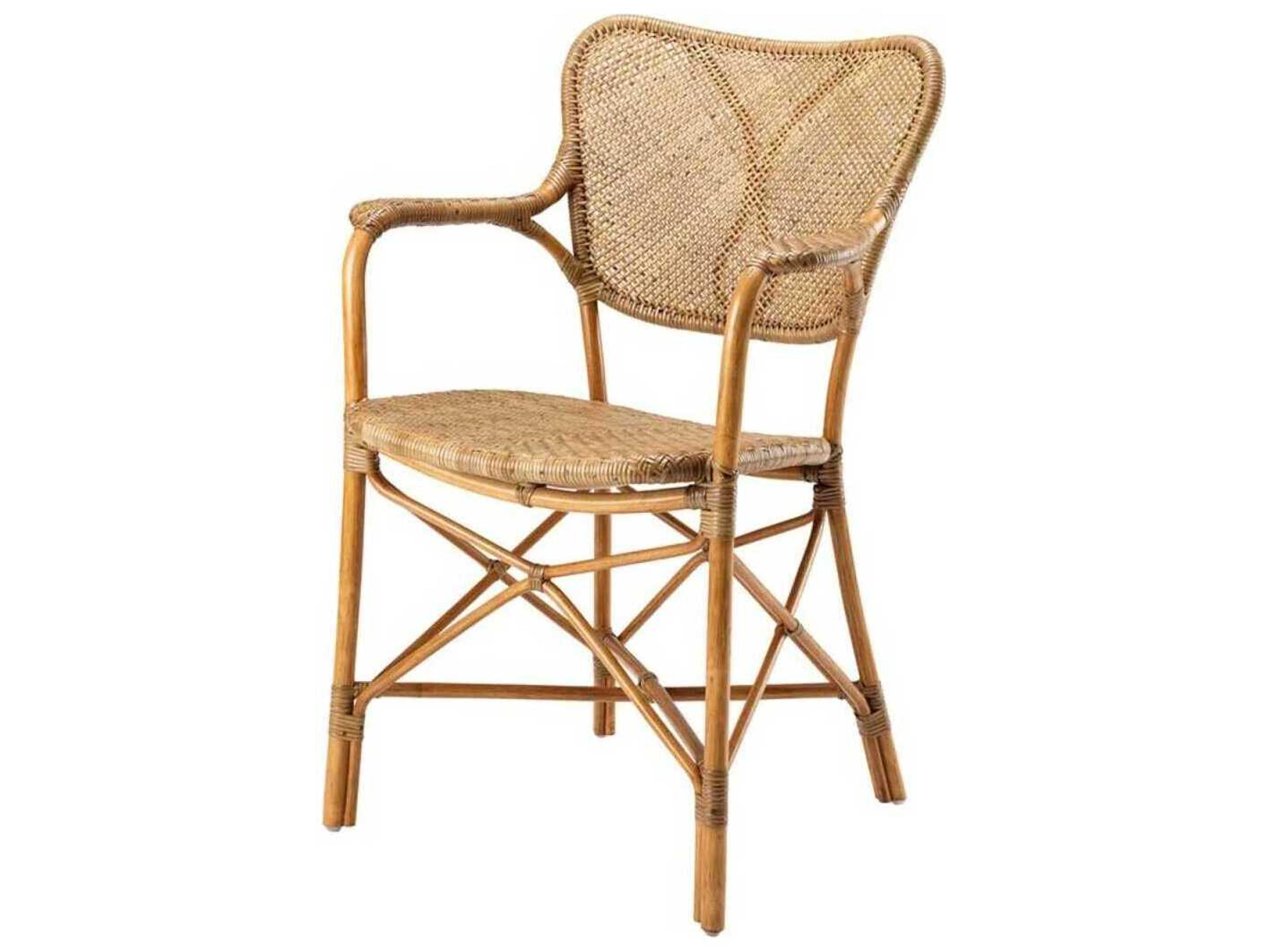 Colony Rattan Dining Chair With Arms Honey