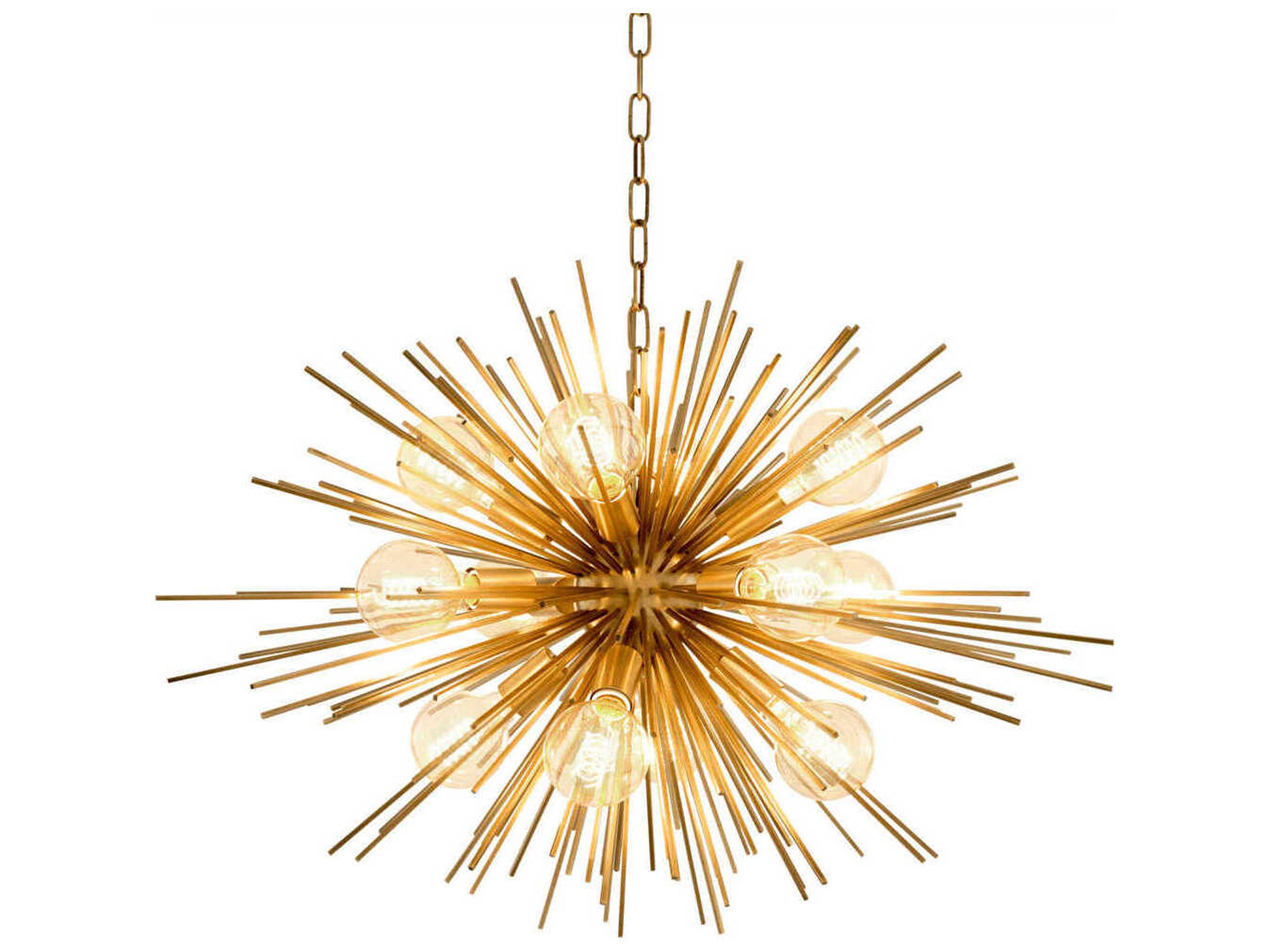 Boivin Matte Brass Chandelier