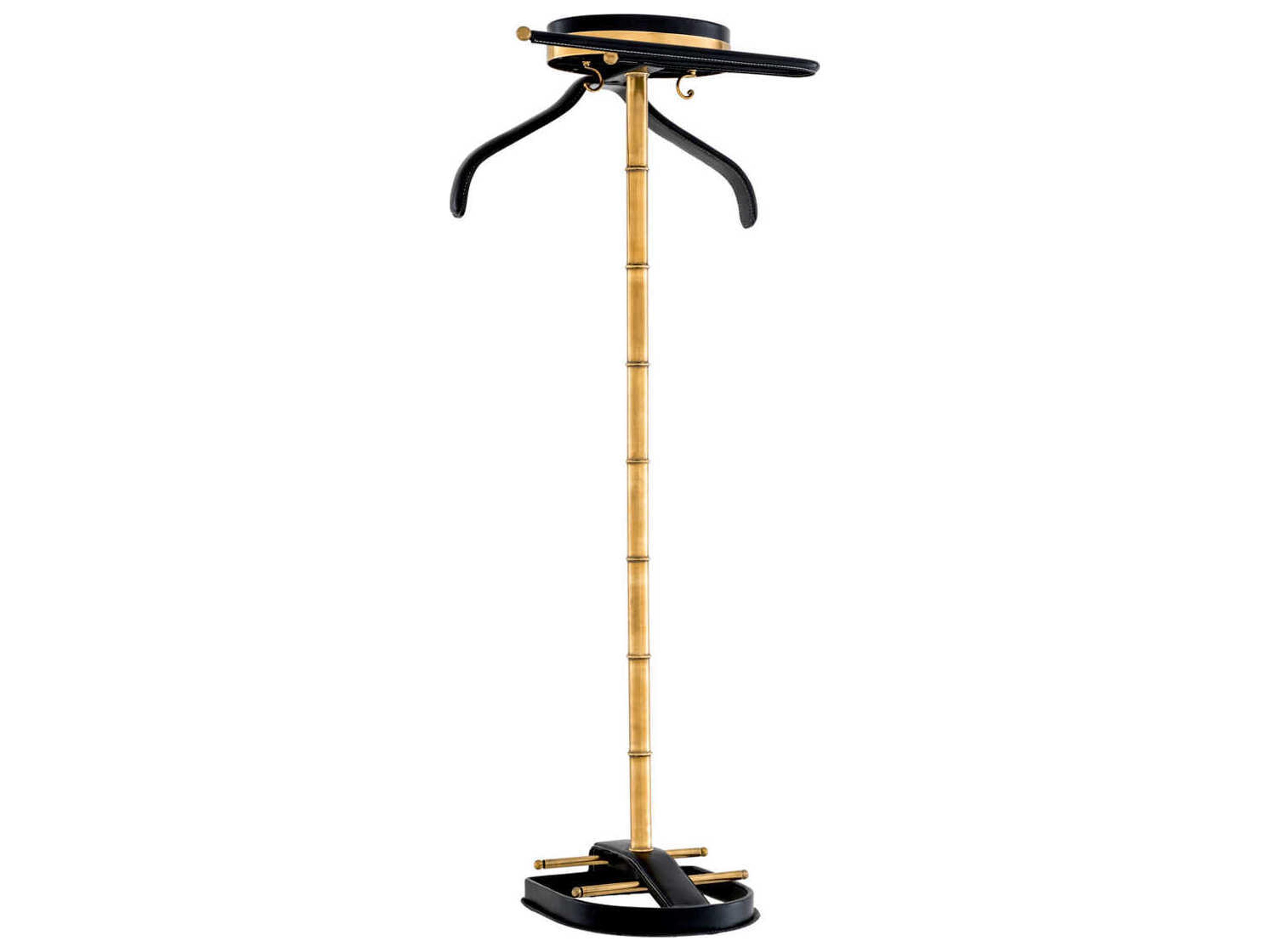 Mckinsey Vintage Brass Black Leath Dressboy