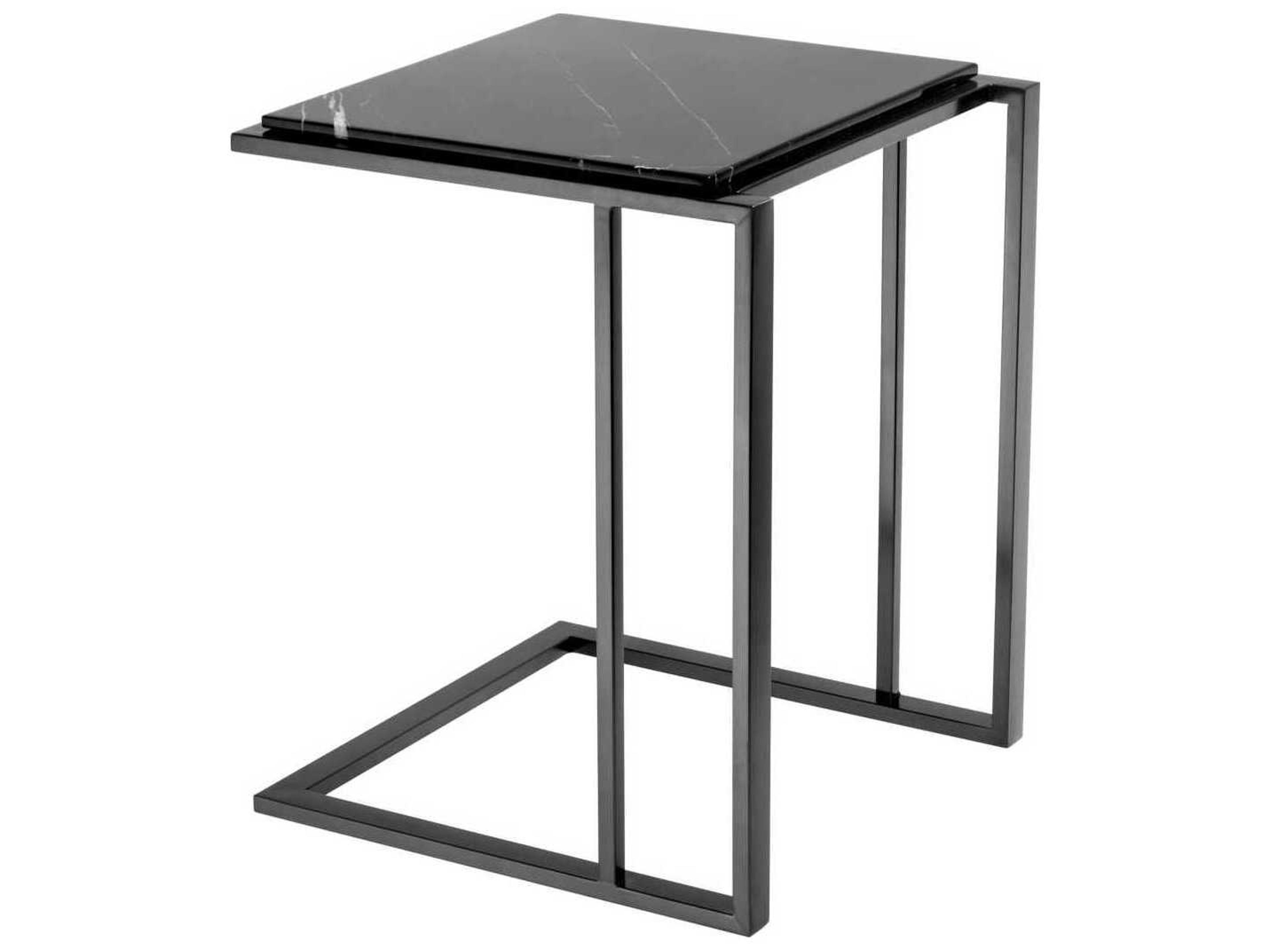 Eichholtz Cocktail Bronze Black Marble Side Table