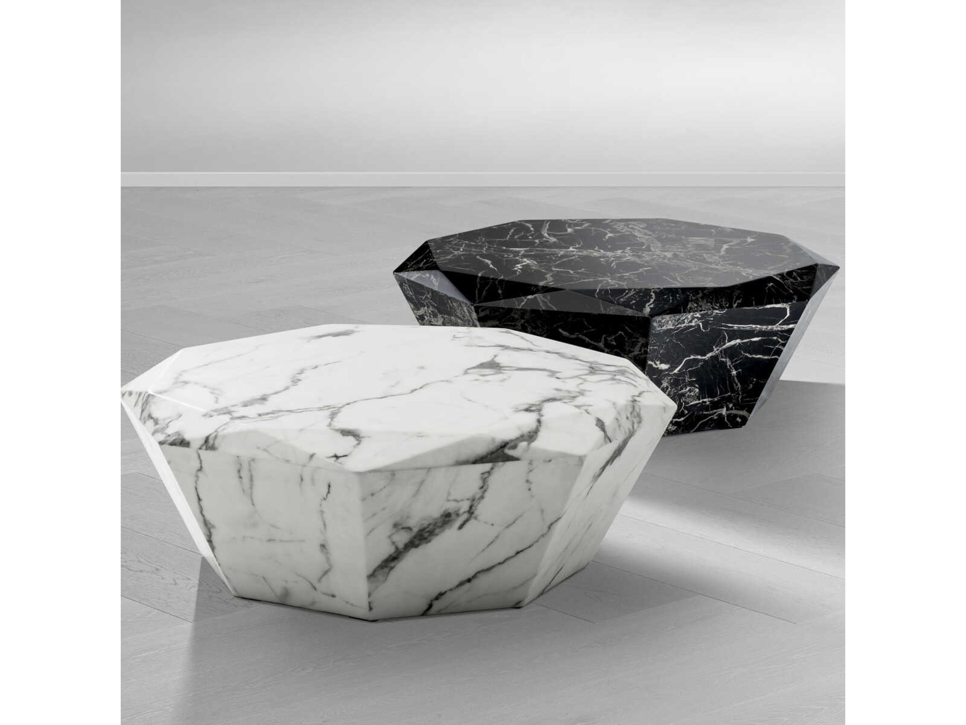 Eichholtz Diamond Black Faux Marble Coffee Table