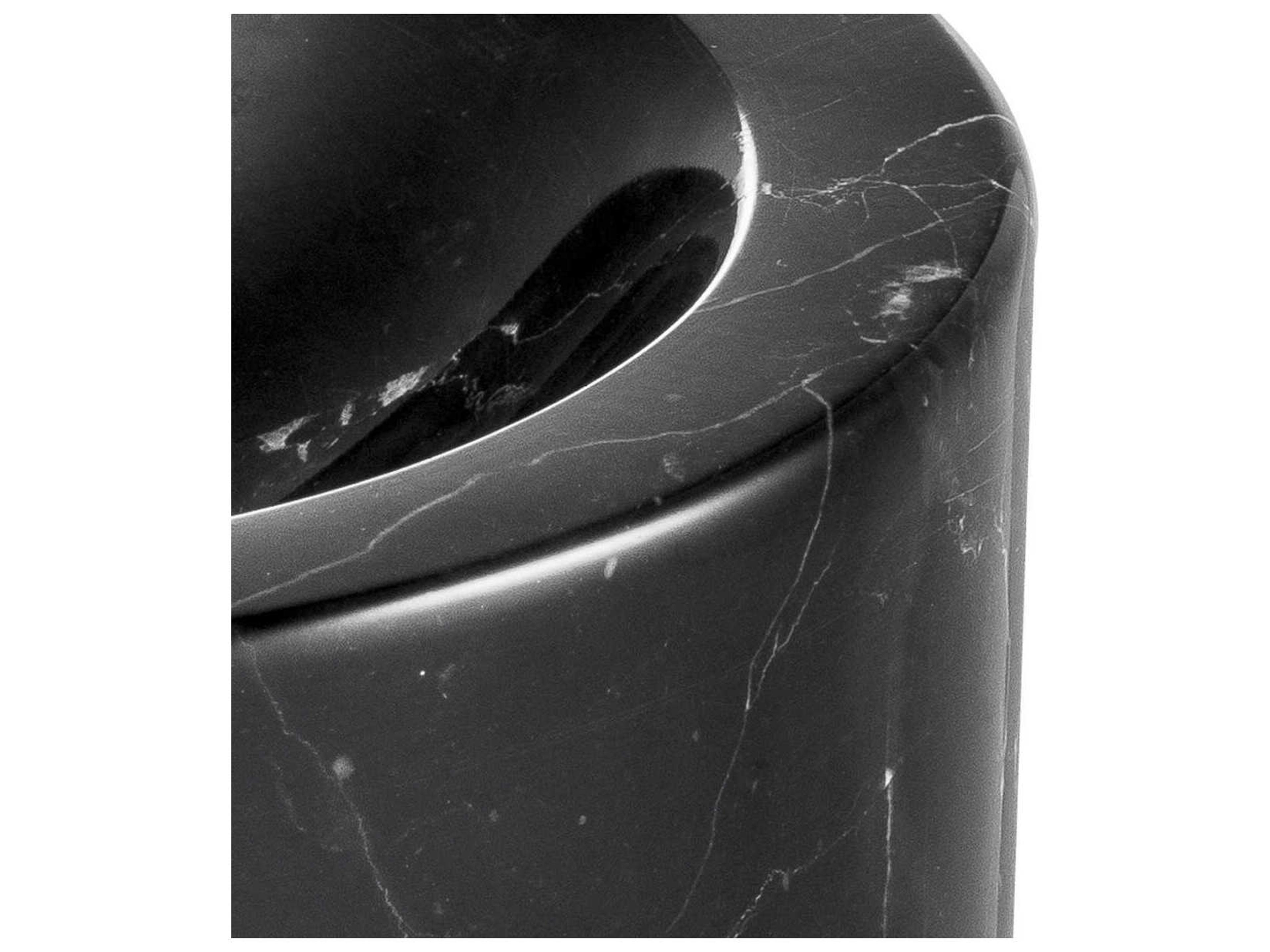 Eichholtz Conex Honed Black Marble Bowl