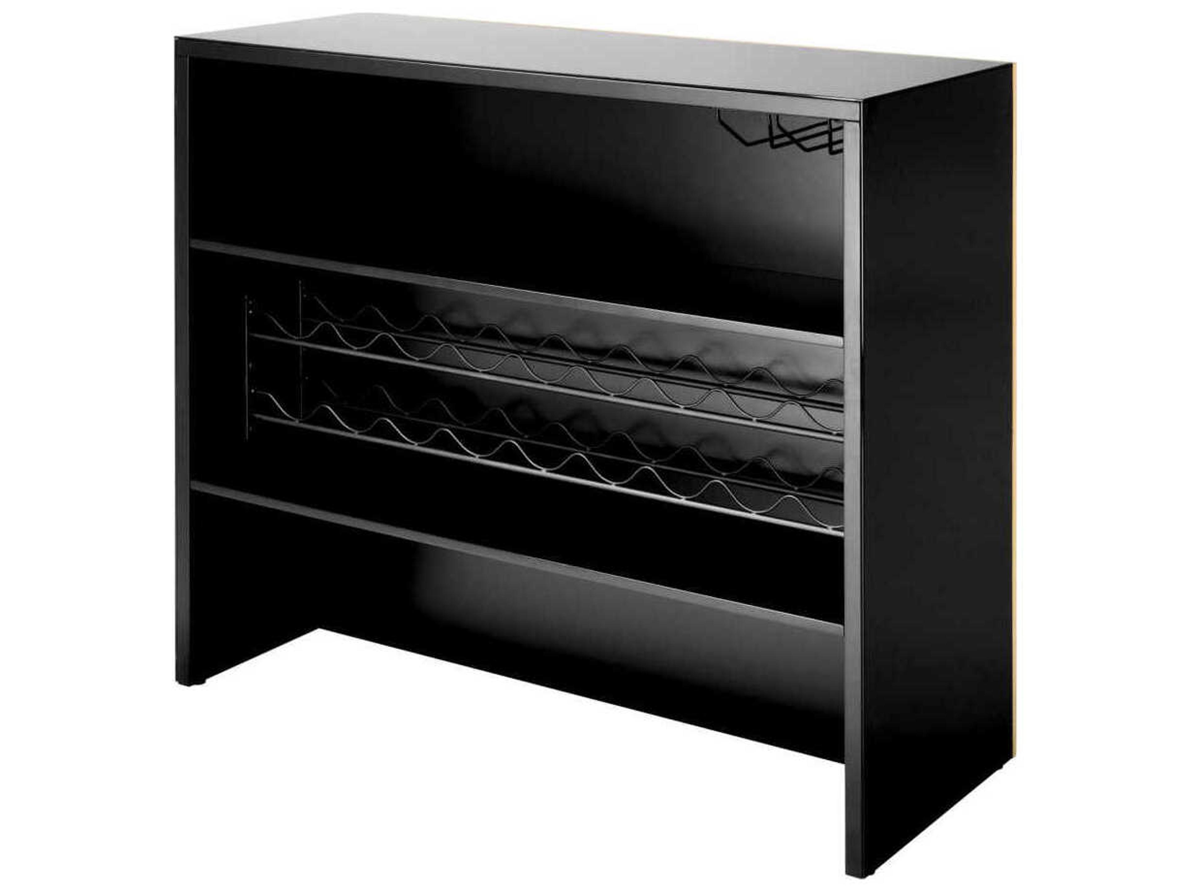 Eichholtz Grimaldi Gold Black Glass Bar