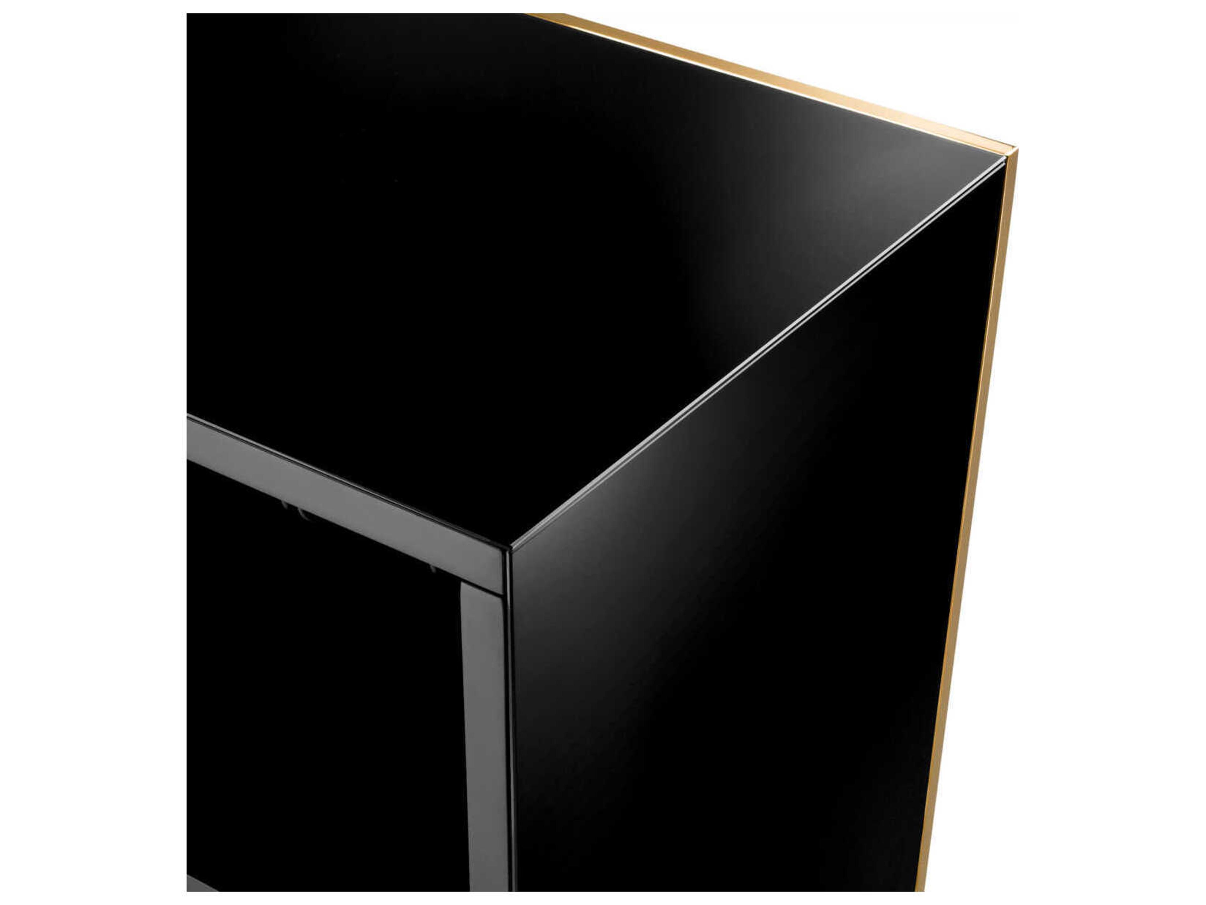 Eichholtz Grimaldi Gold Black Glass Bar