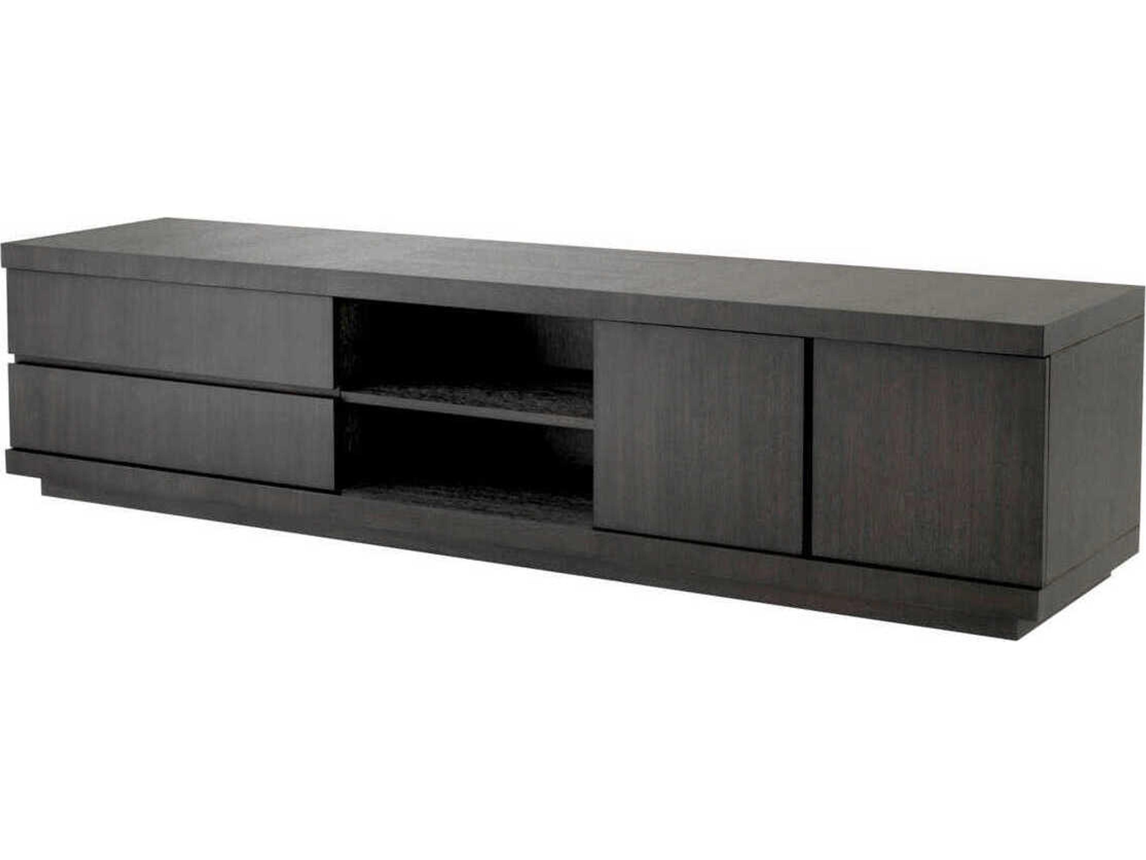 Crosby Charcoal Grey Oak Veneer Tv Cabinet