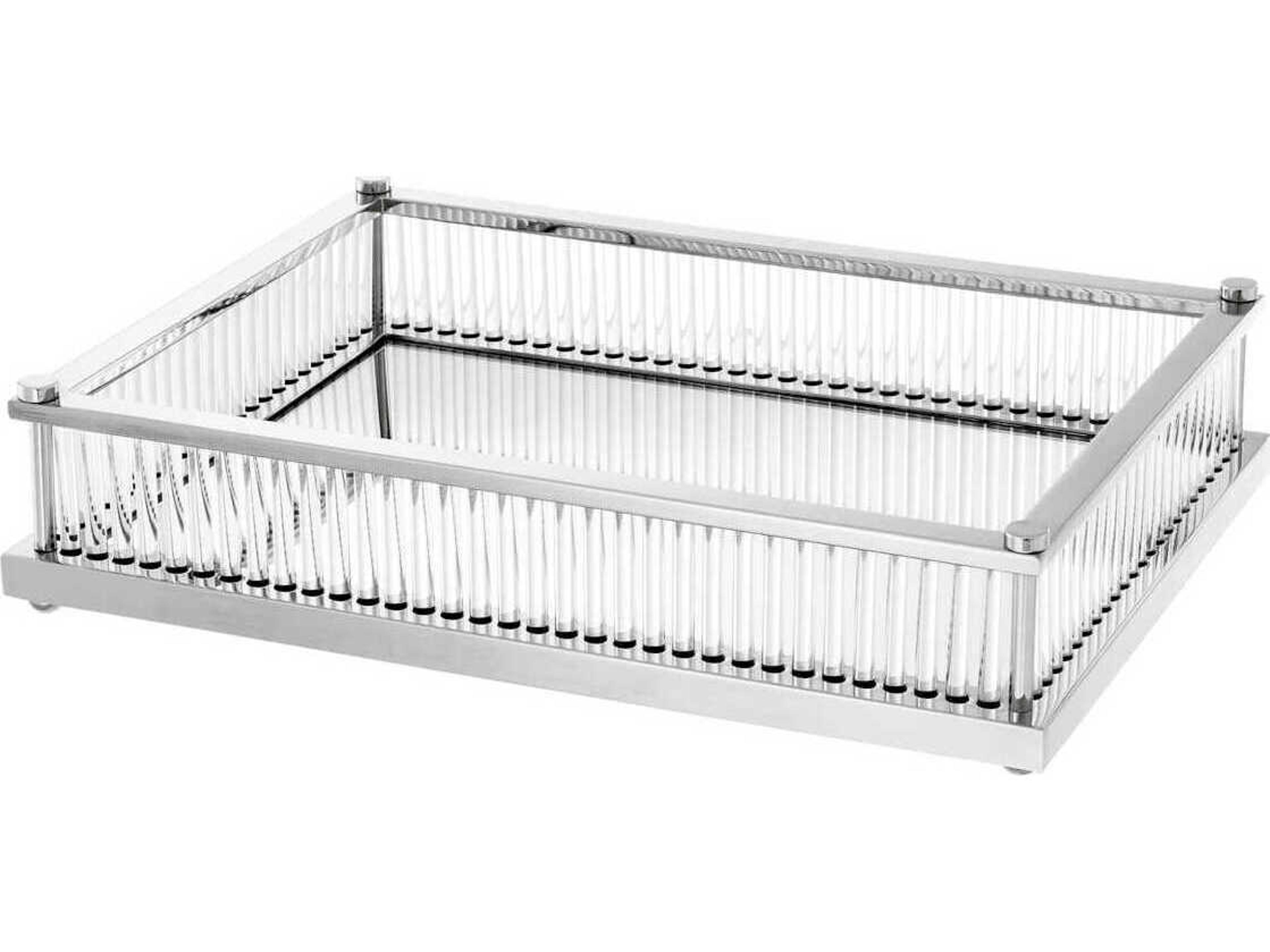 Cora Rectangular Nickel Tray