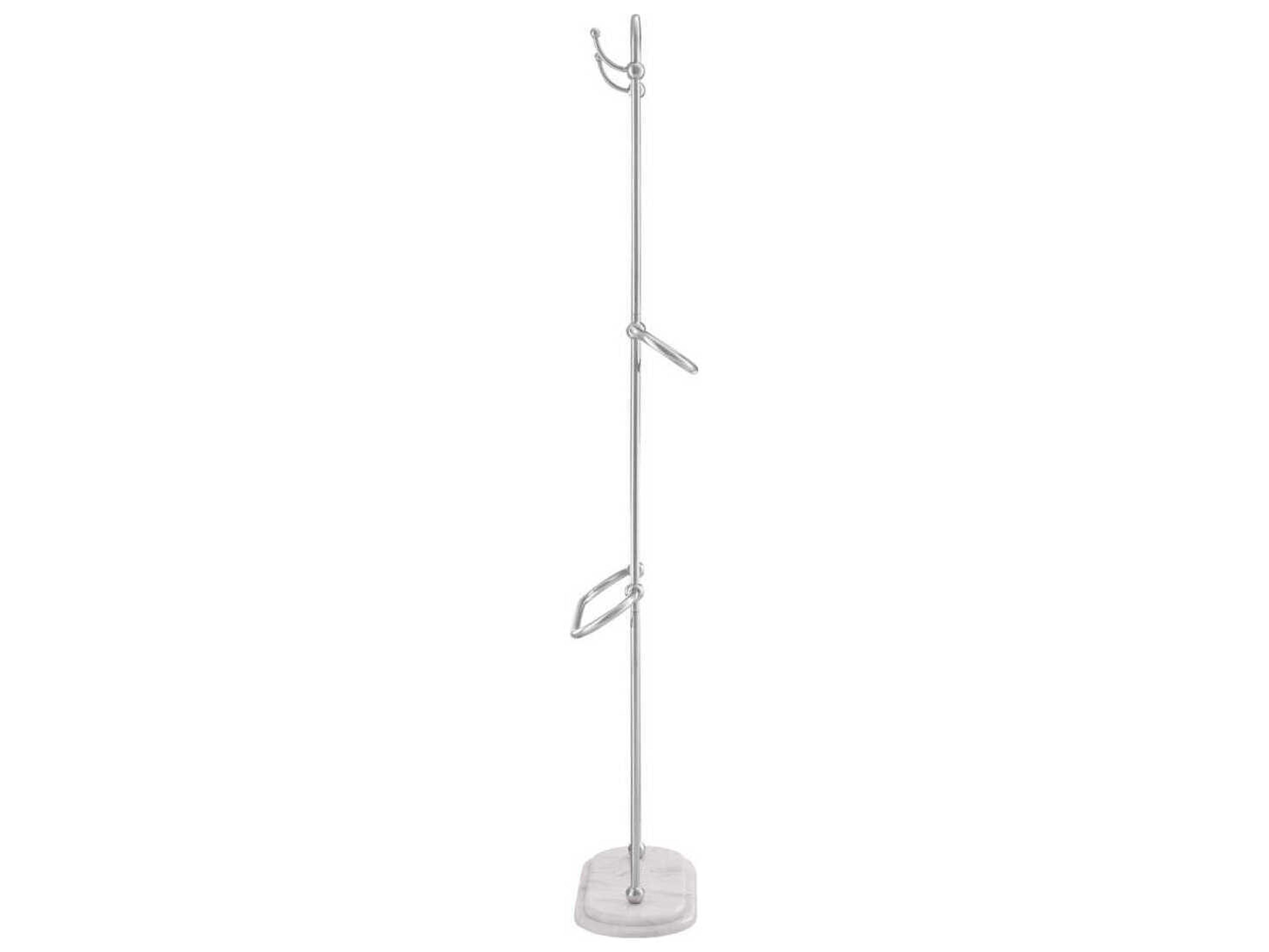 Eichholtz Lowell L Pol Ss White Marble Towel Rack