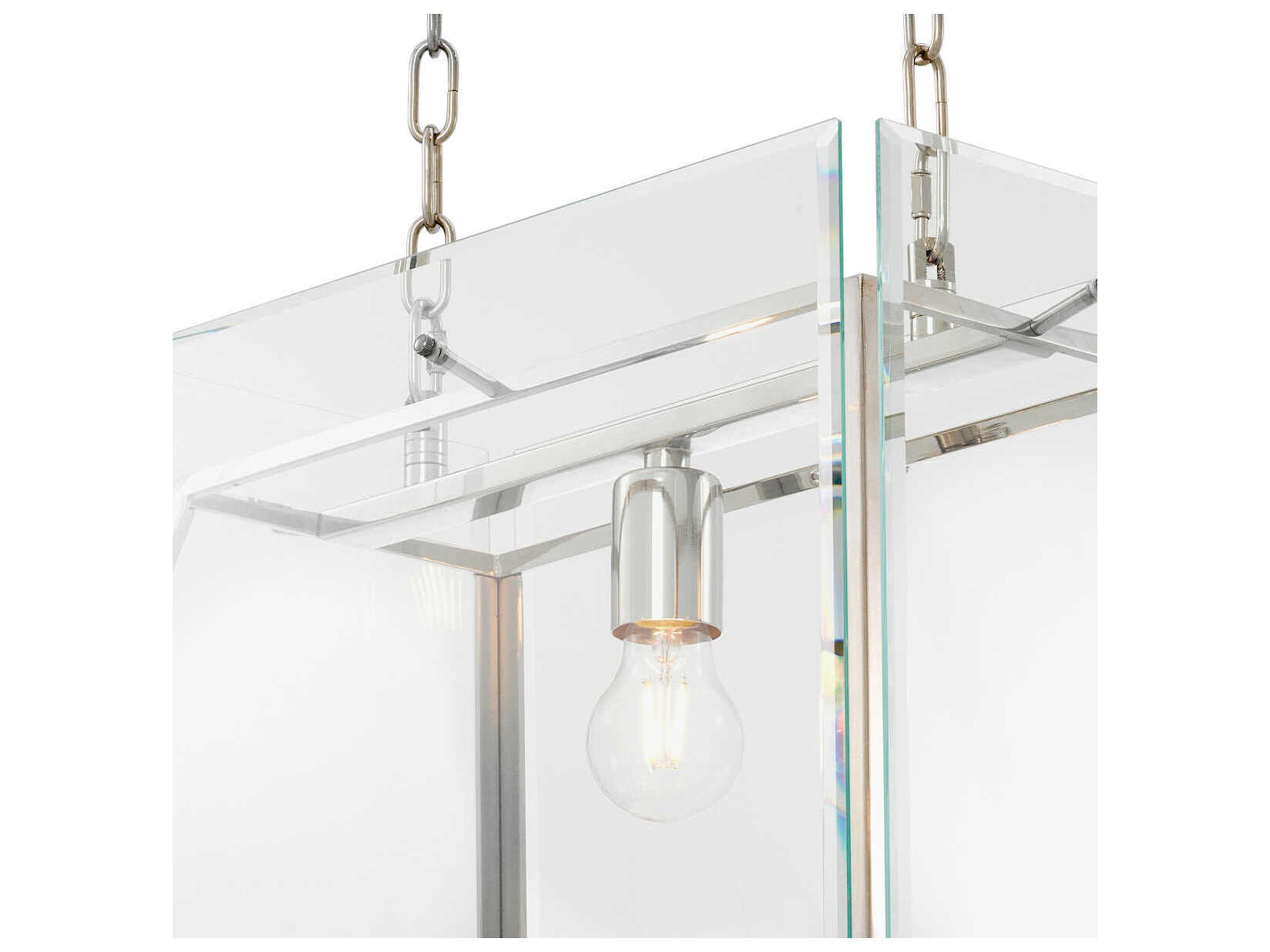 Eichholtz Azure S Nickel Bevelled Glass Chandelier